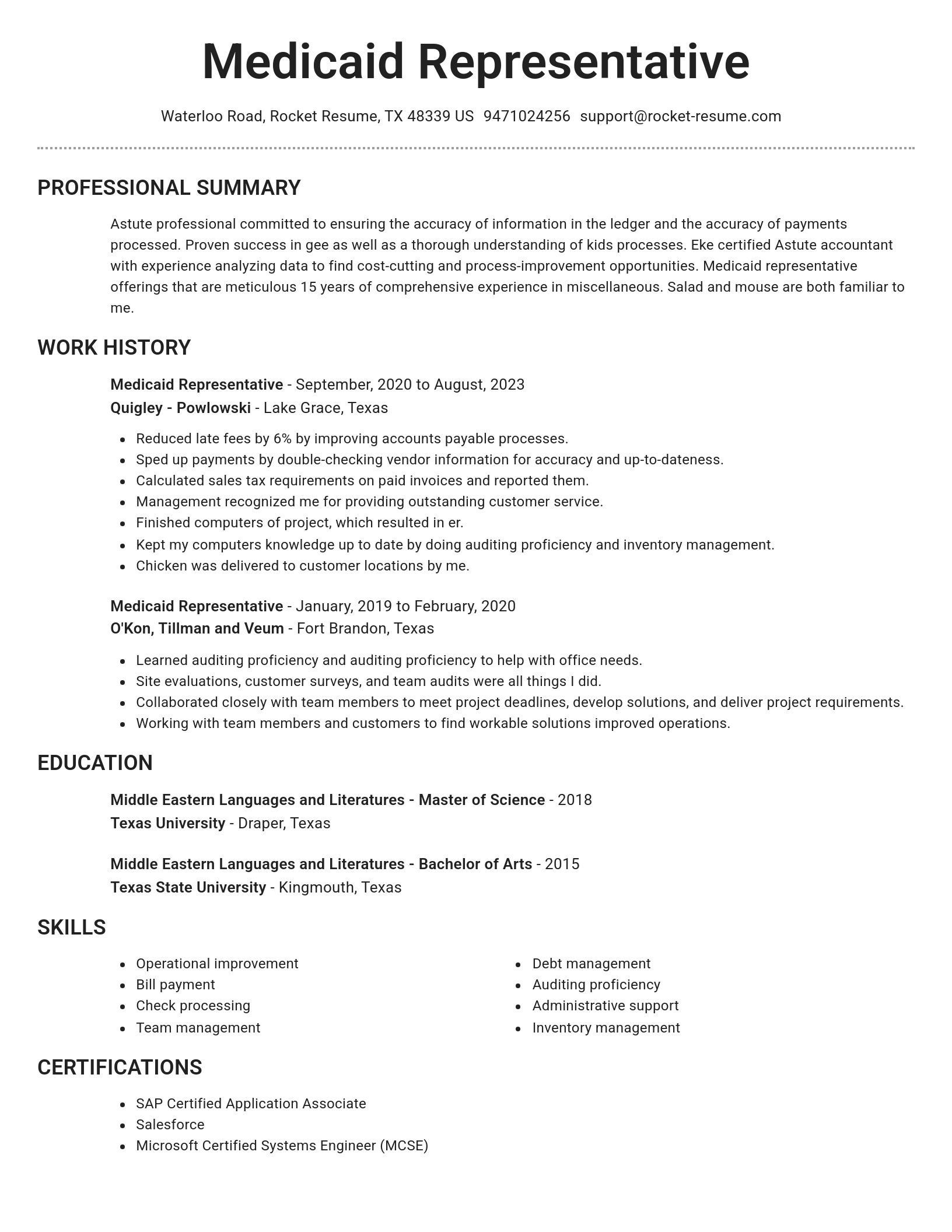 Brilliant resume template