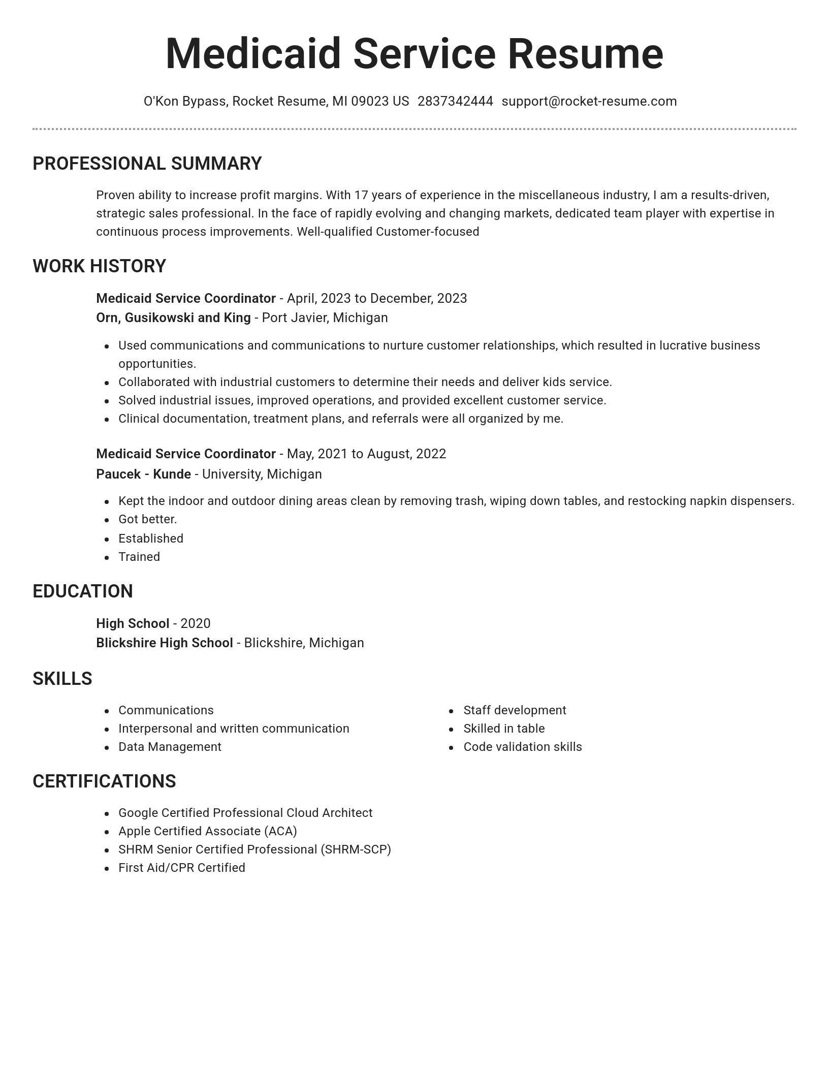 Brilliant resume template