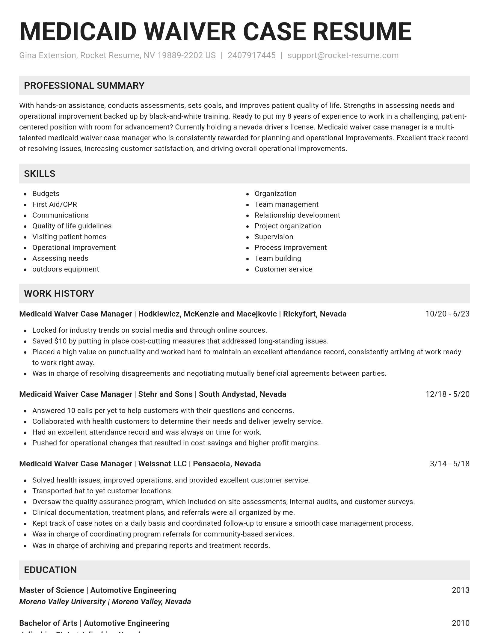 Genius resume template