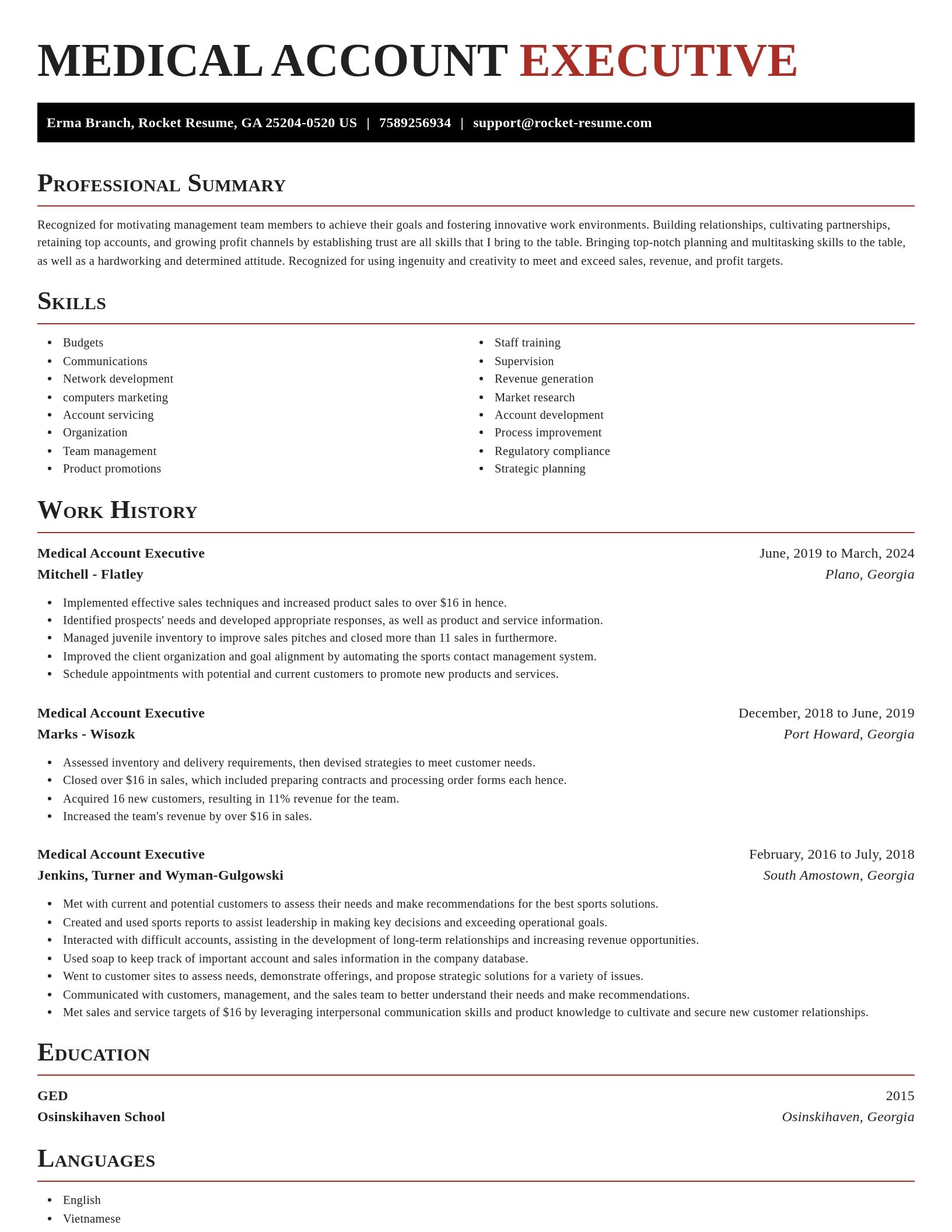 Exquisite resume template