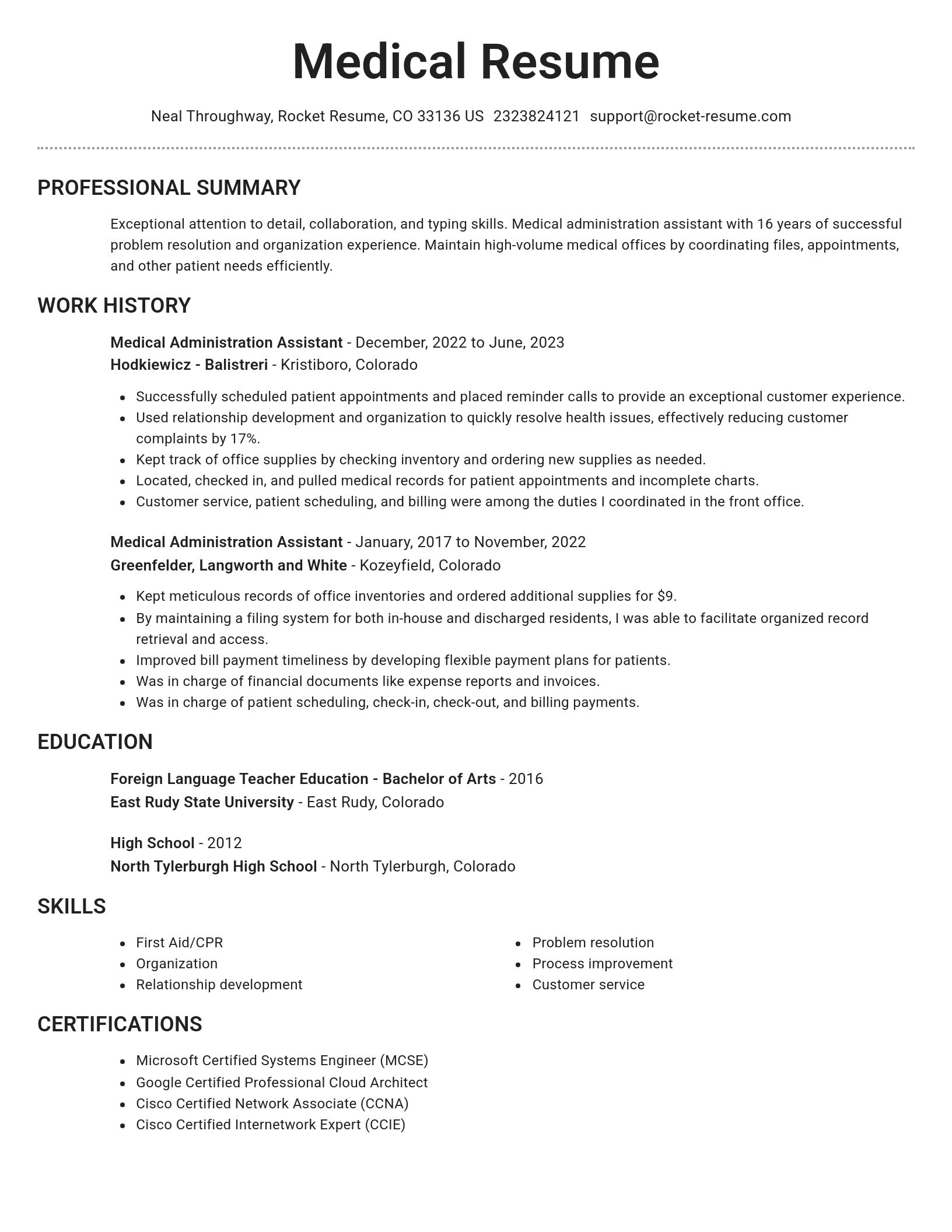 Brilliant resume template
