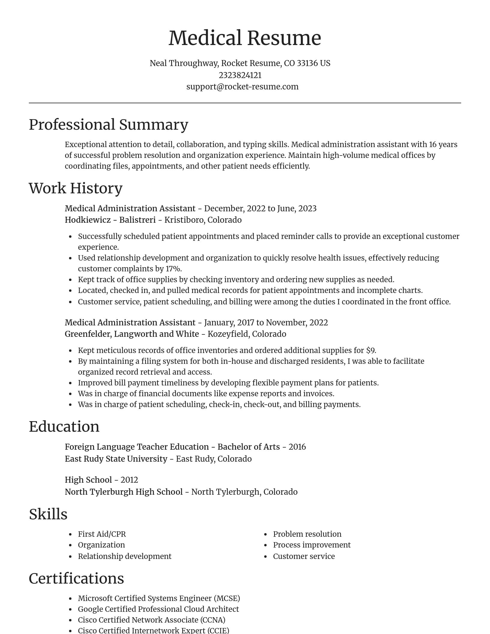 Focal Point resume template