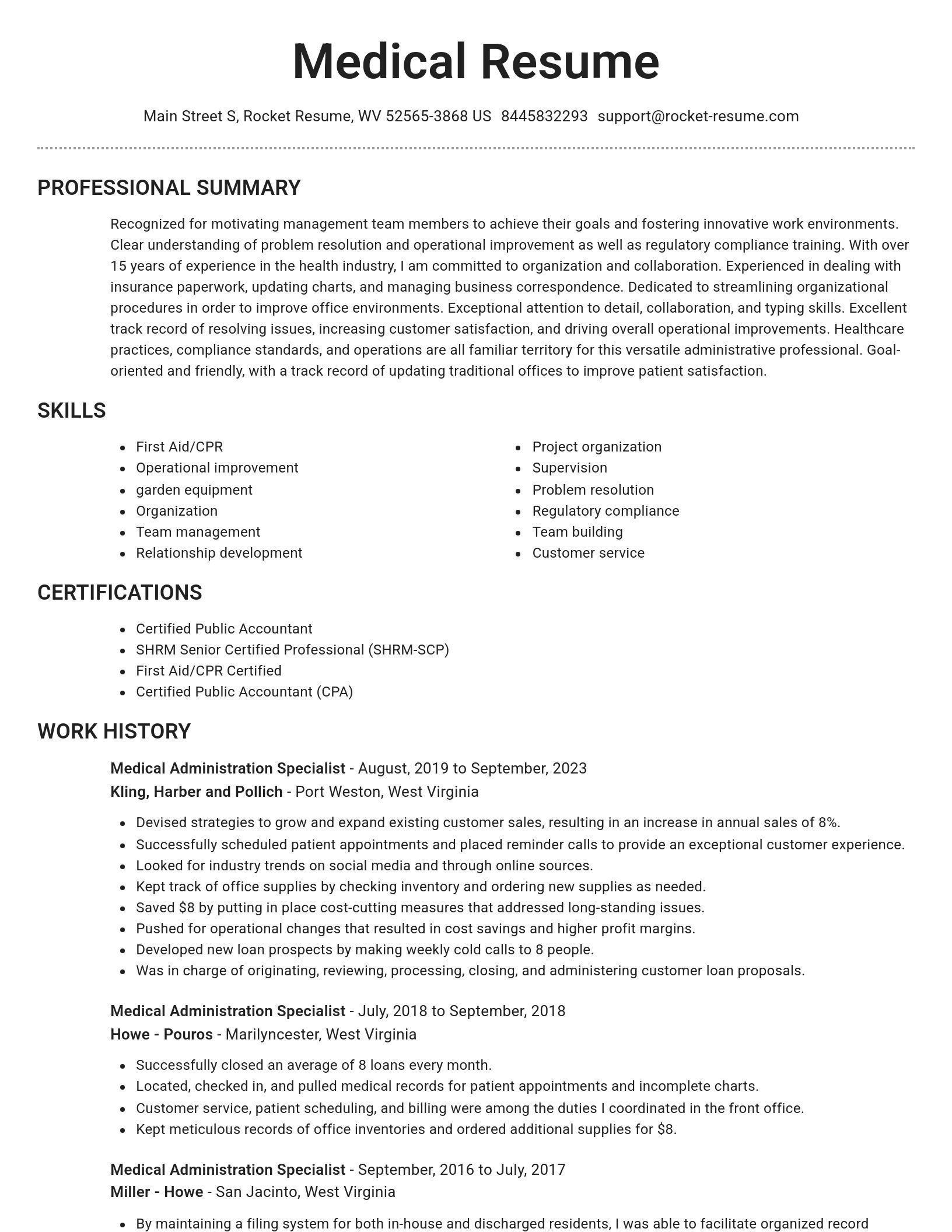 Brilliant resume template