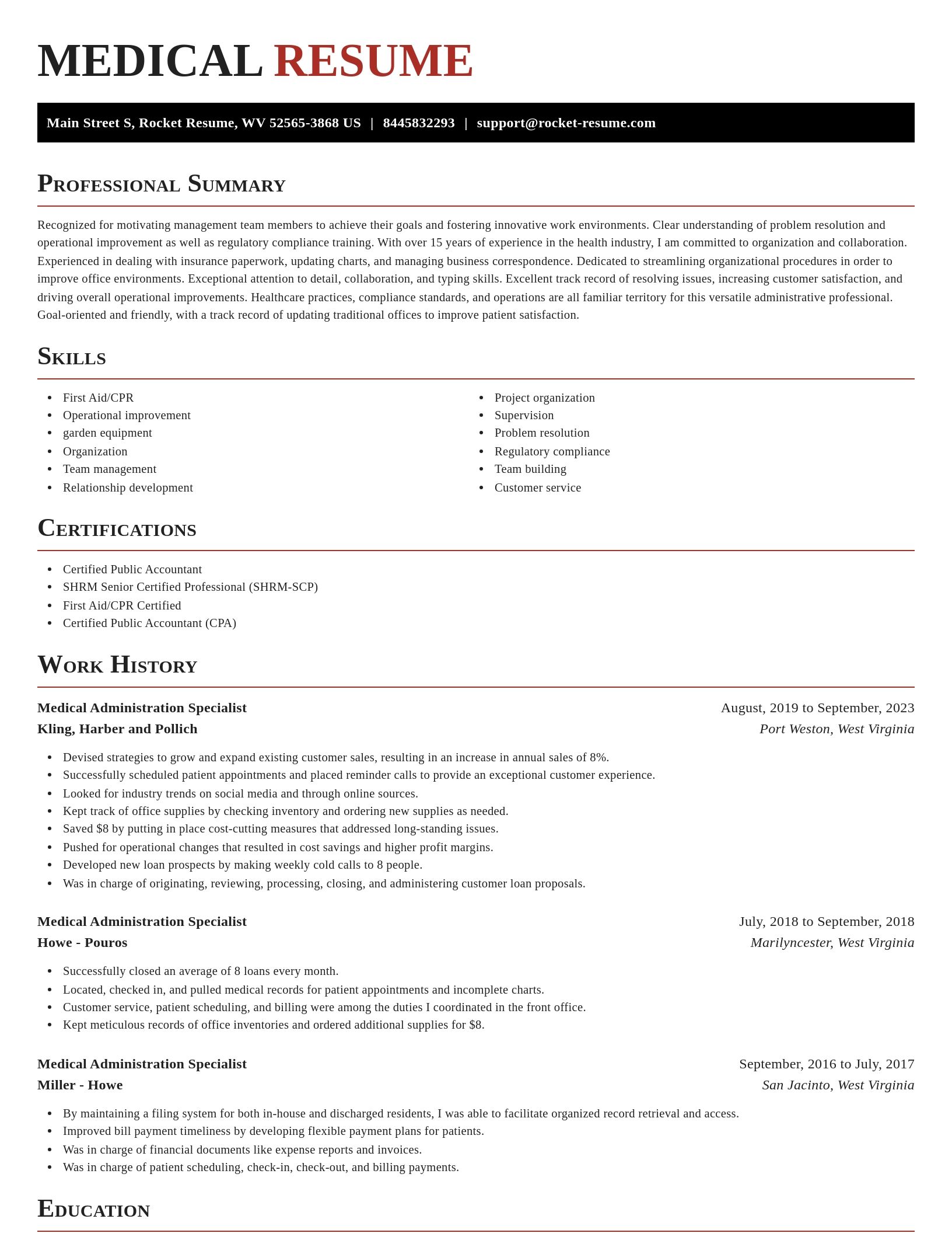 Exquisite resume template