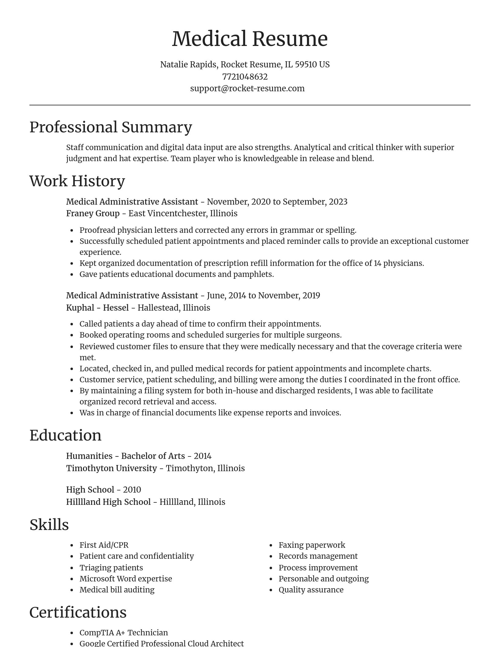 Focal Point resume template