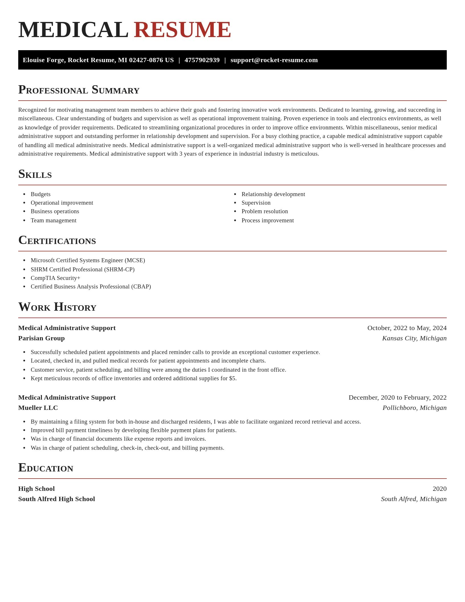 Exquisite resume template