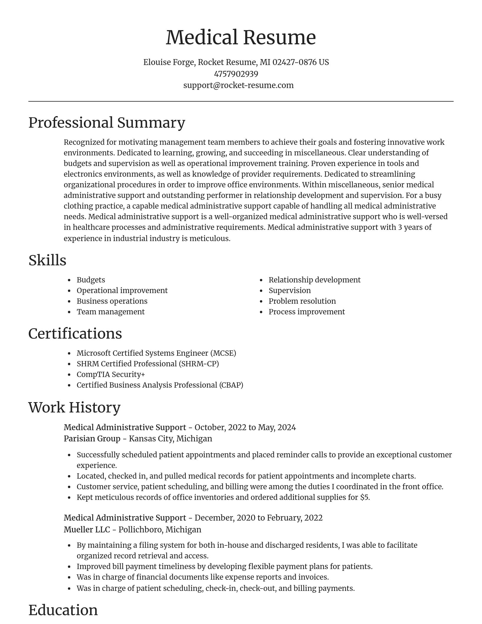 Focal Point resume template