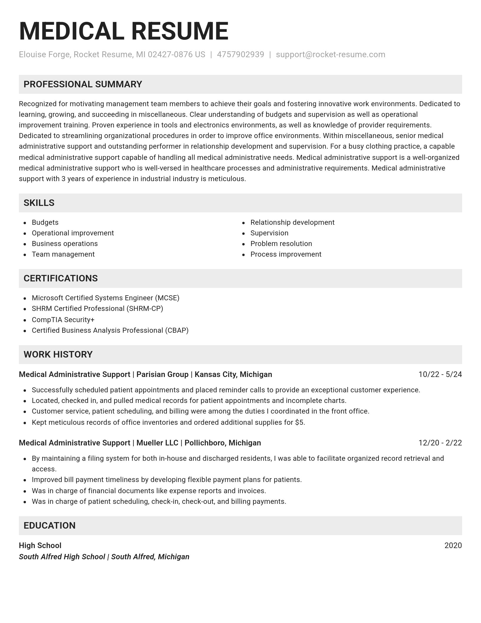 Genius resume template