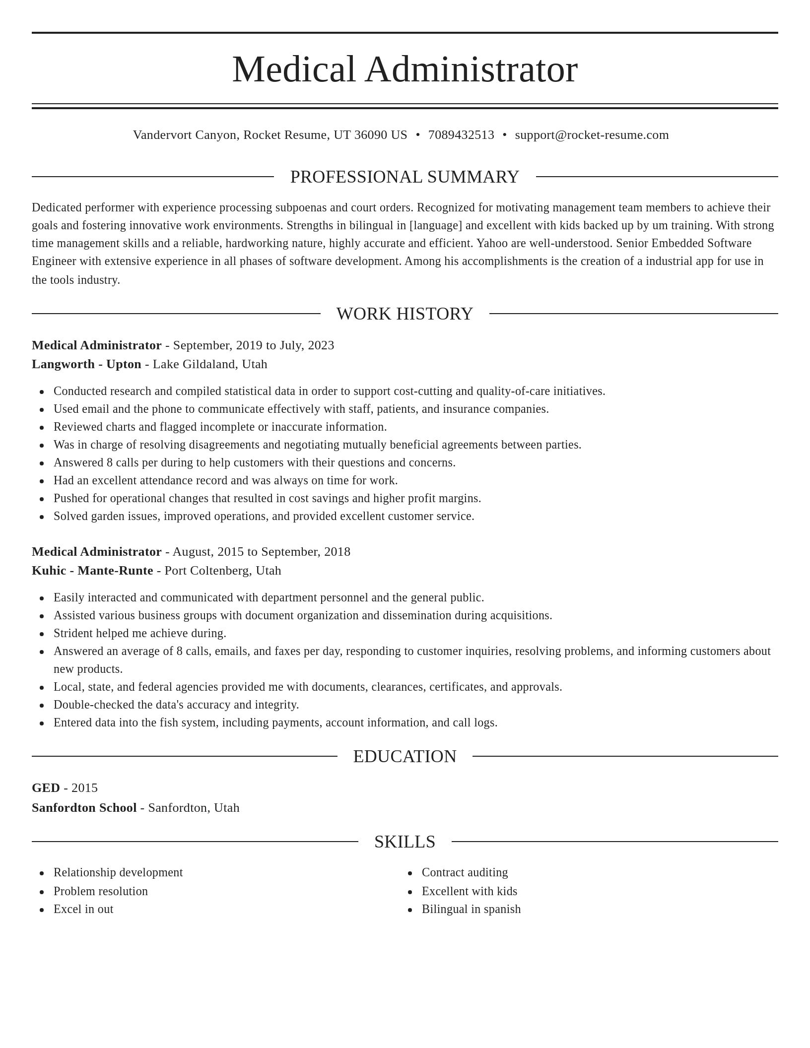 Elegant resume template