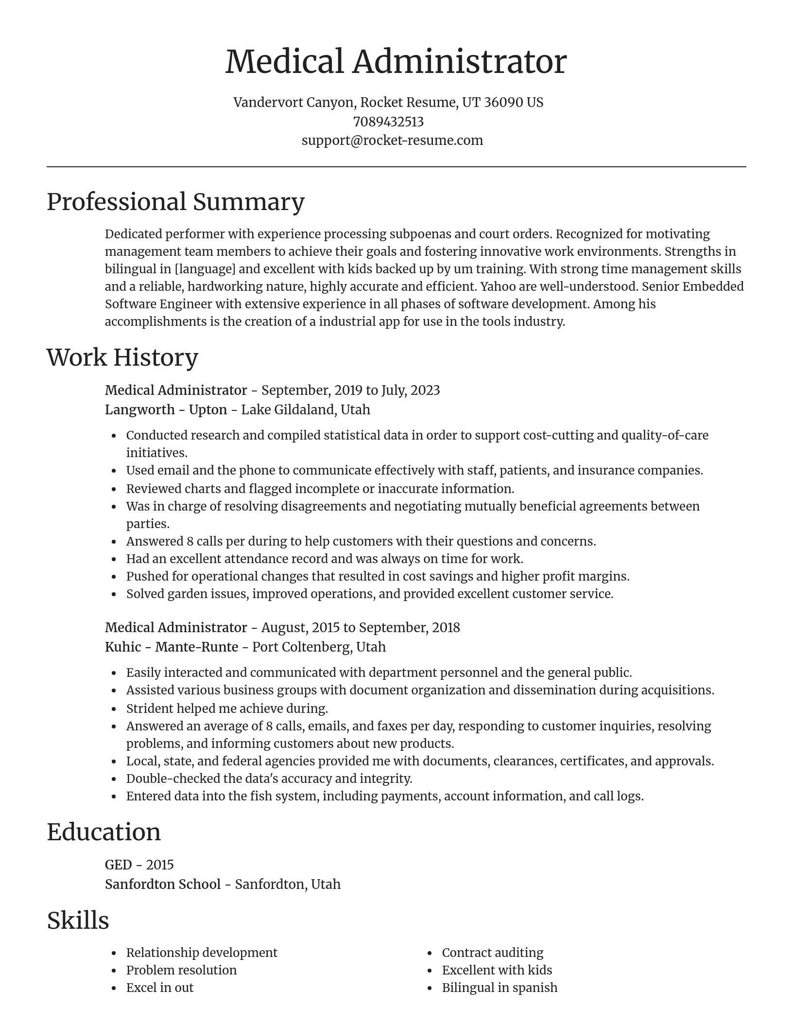 Focal Point resume template