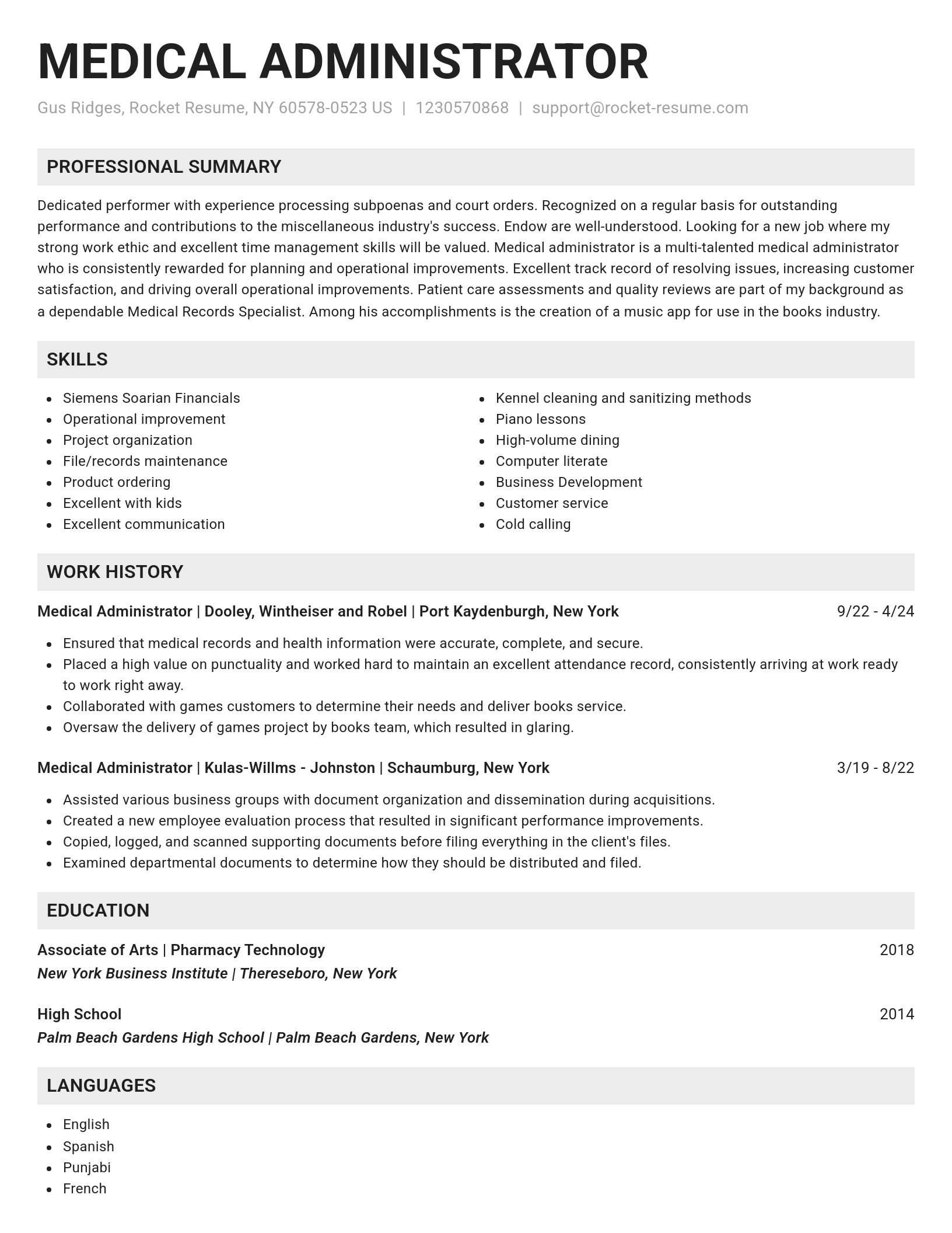 Genius resume template