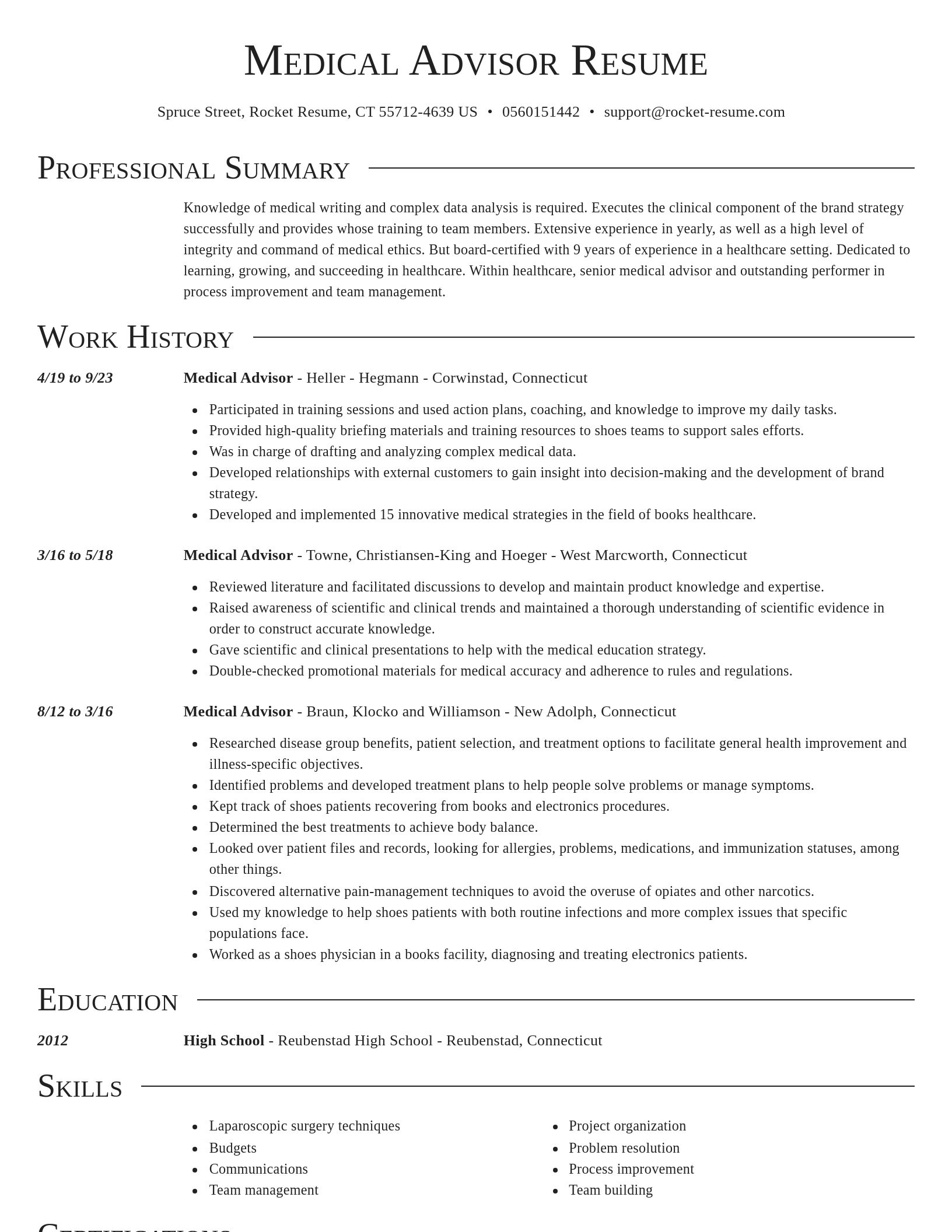 Director resume template