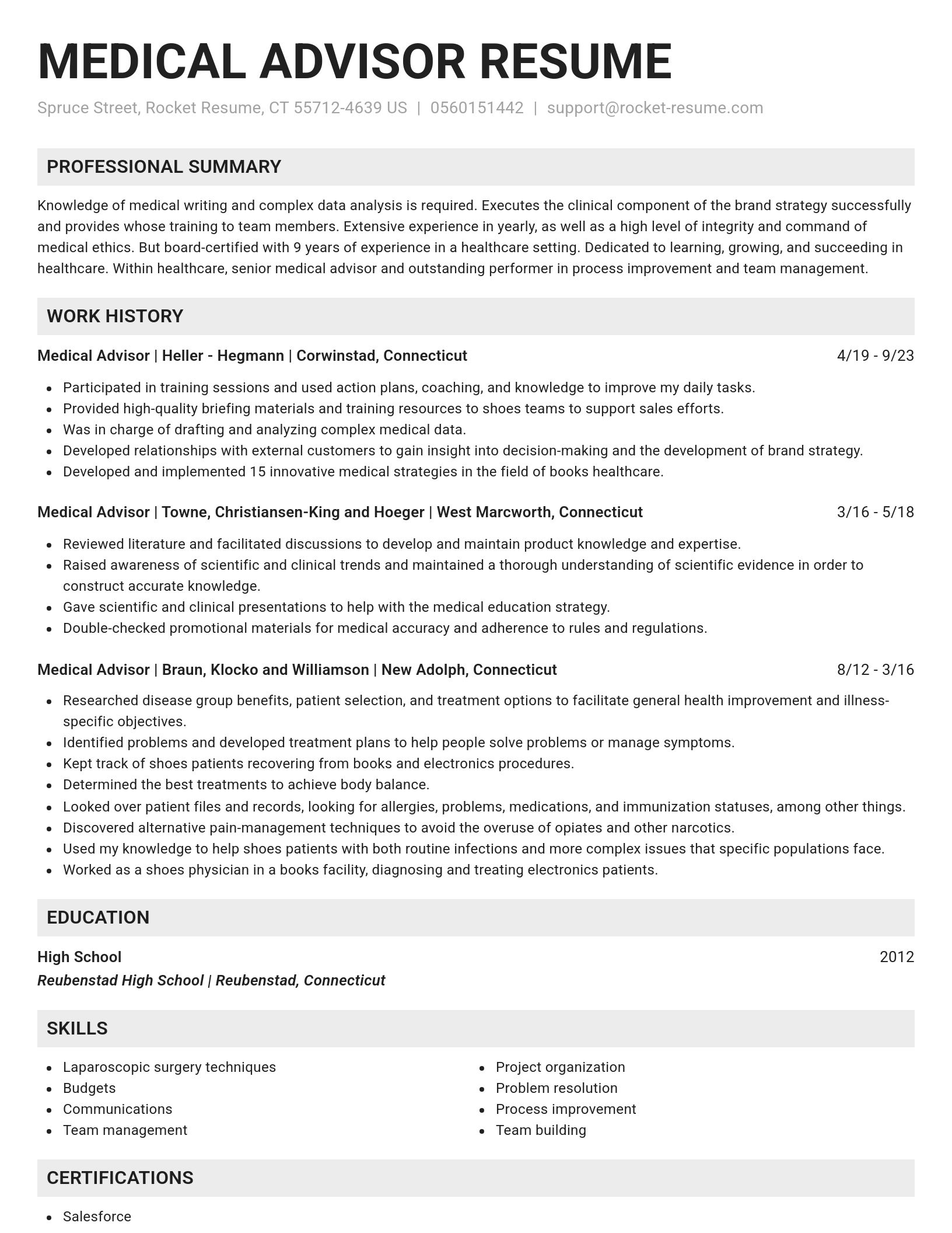 Genius resume template