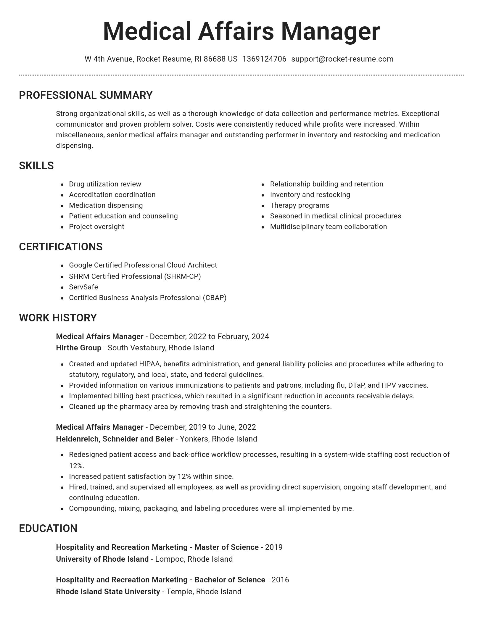 Brilliant resume template