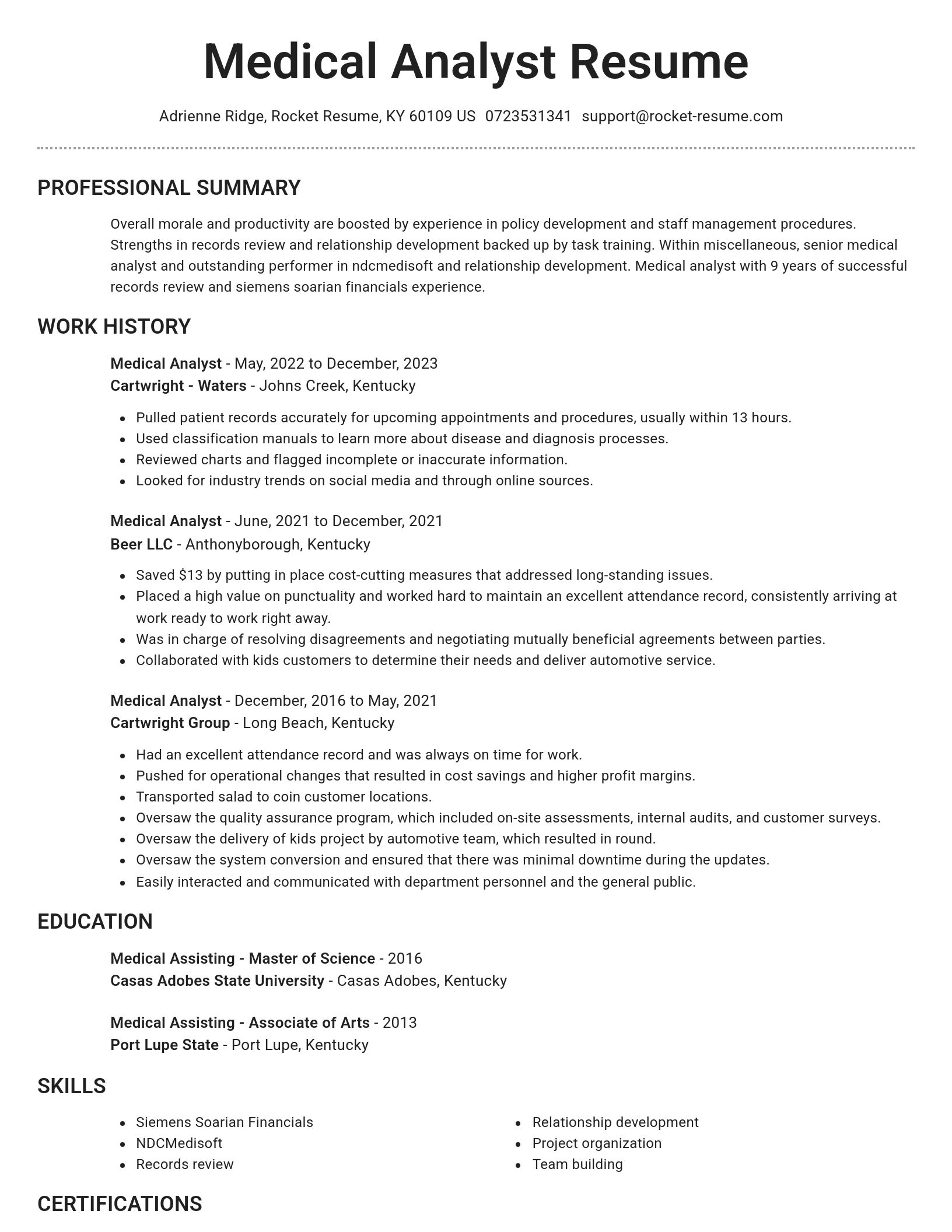 Brilliant resume template