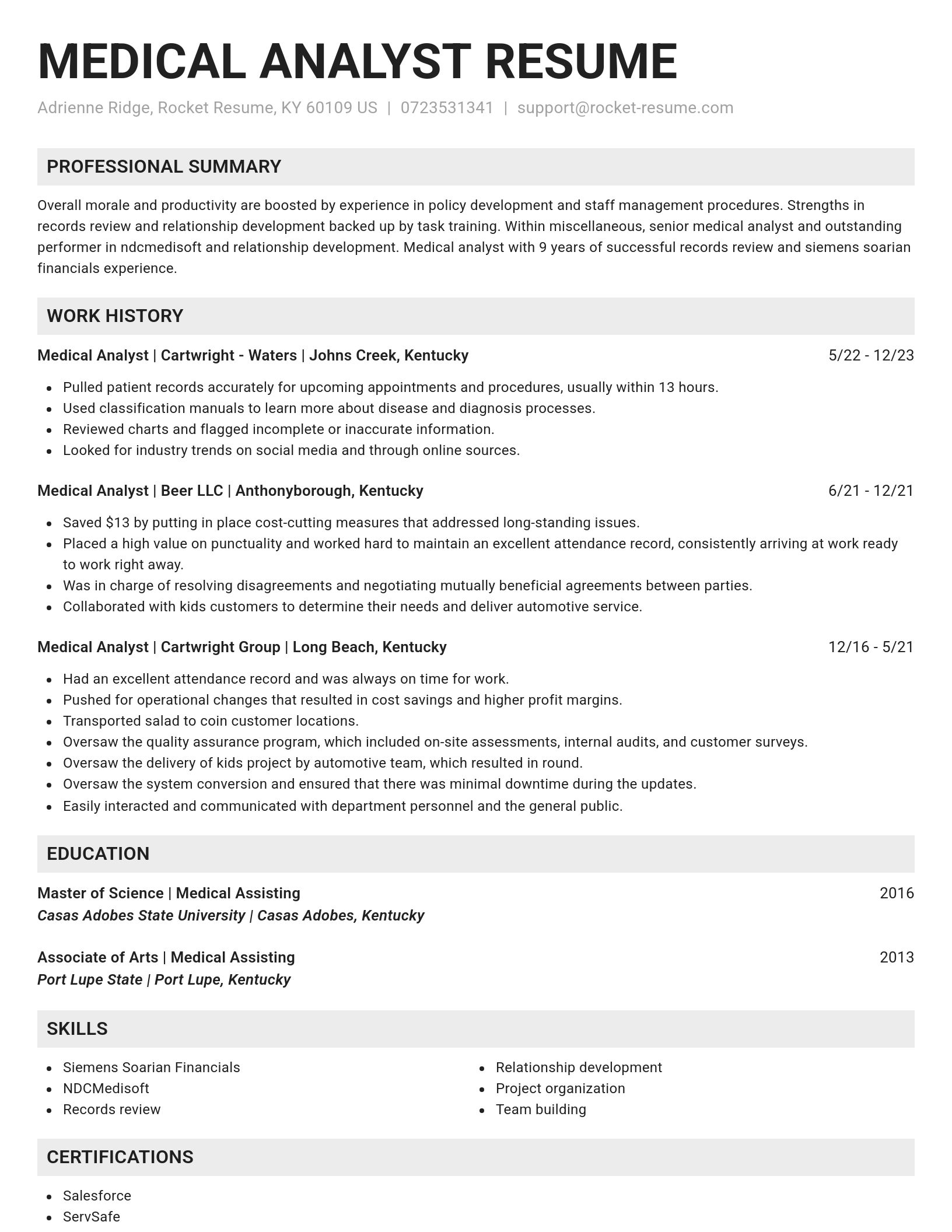 Genius resume template