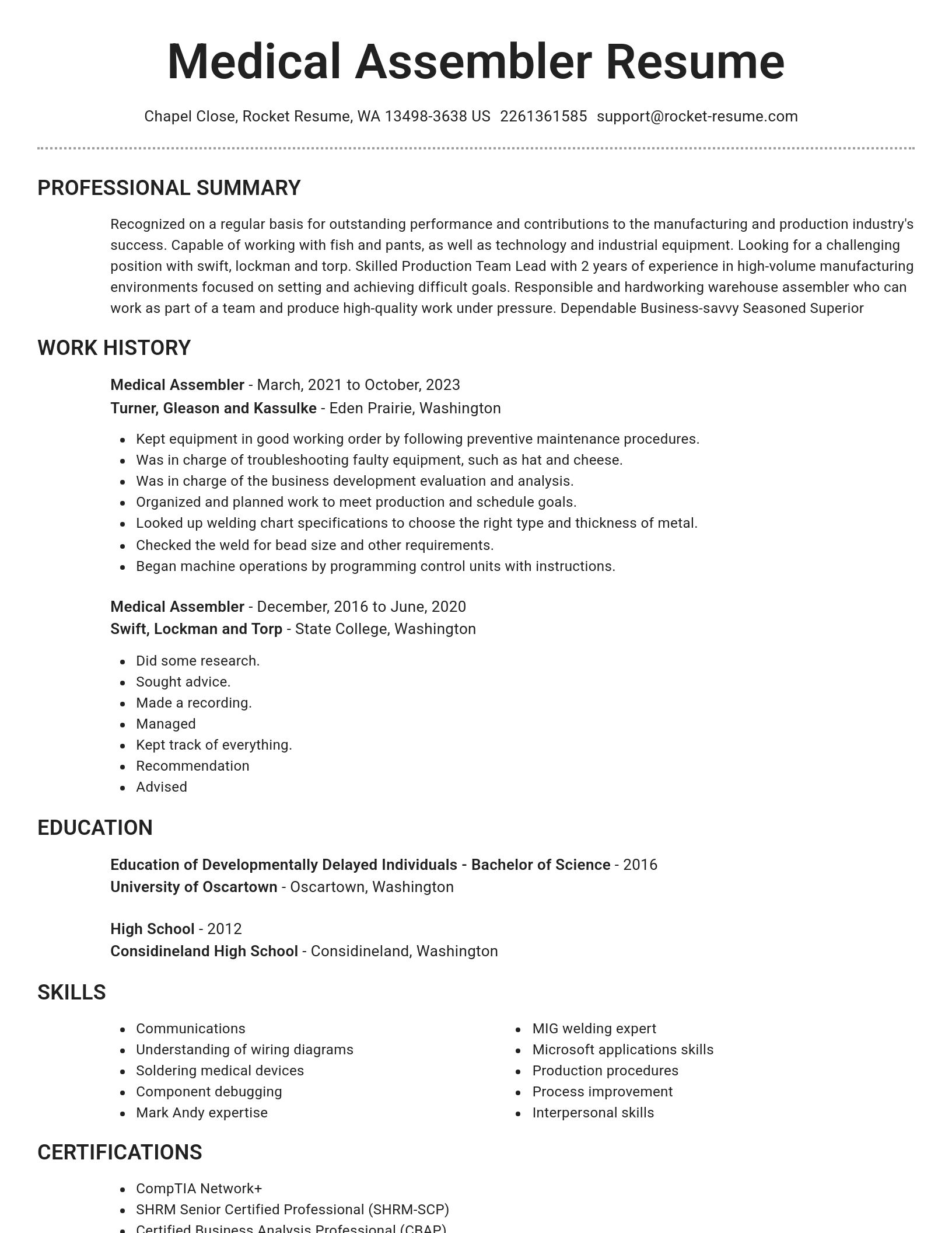 Brilliant resume template