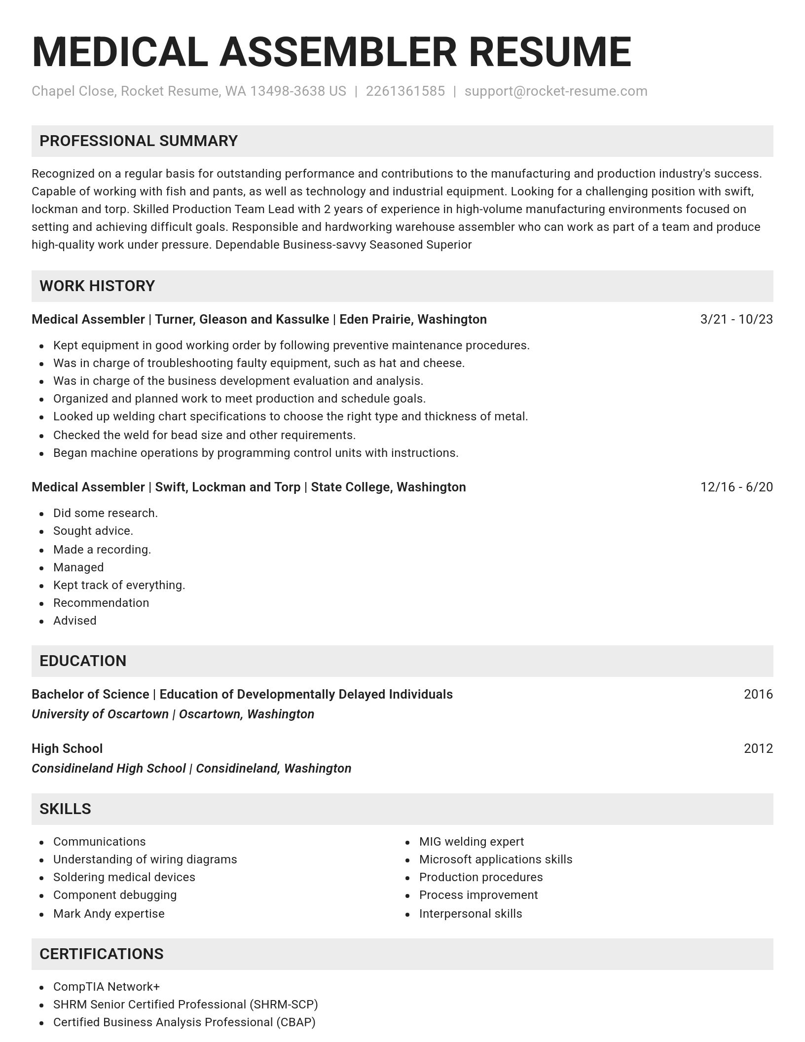 Genius resume template