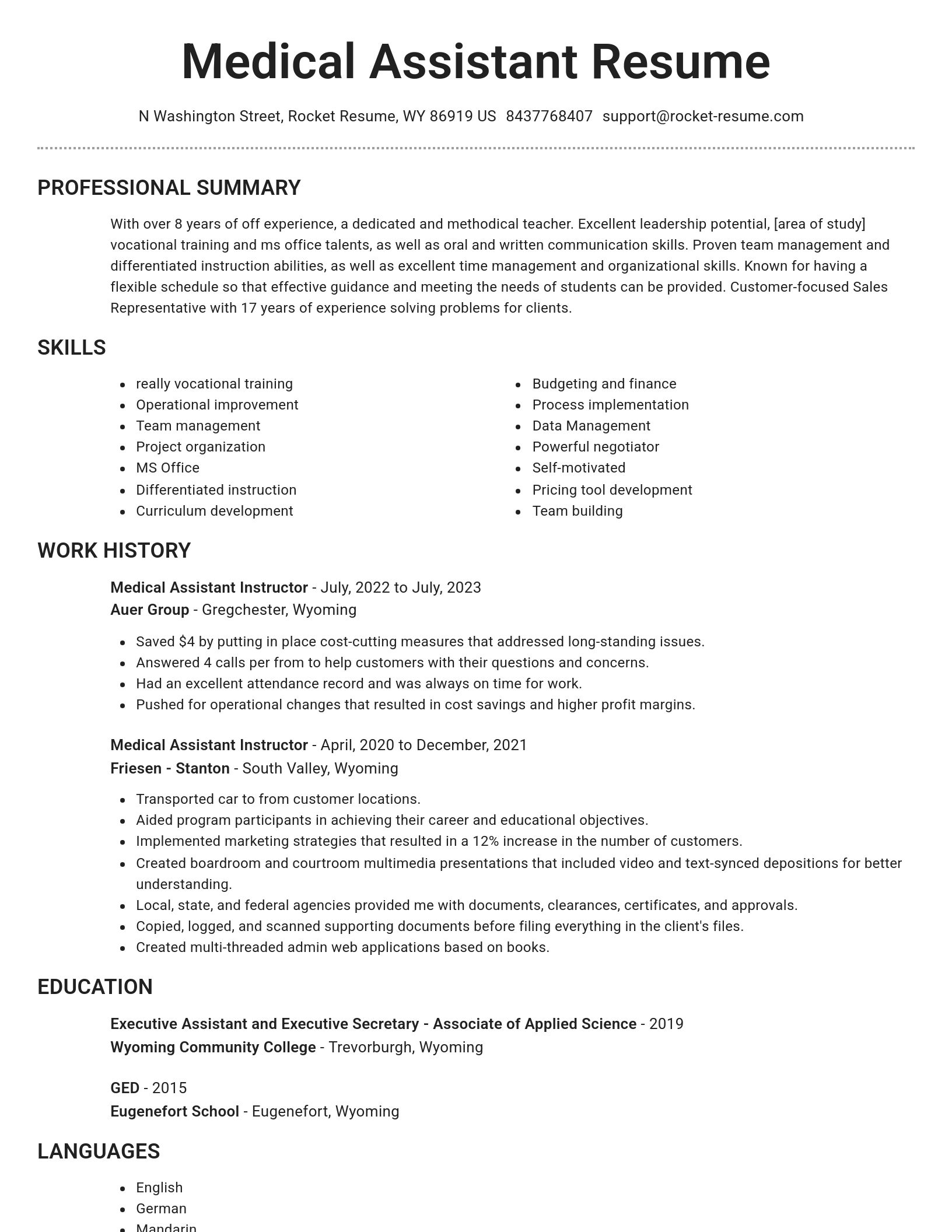 Brilliant resume template
