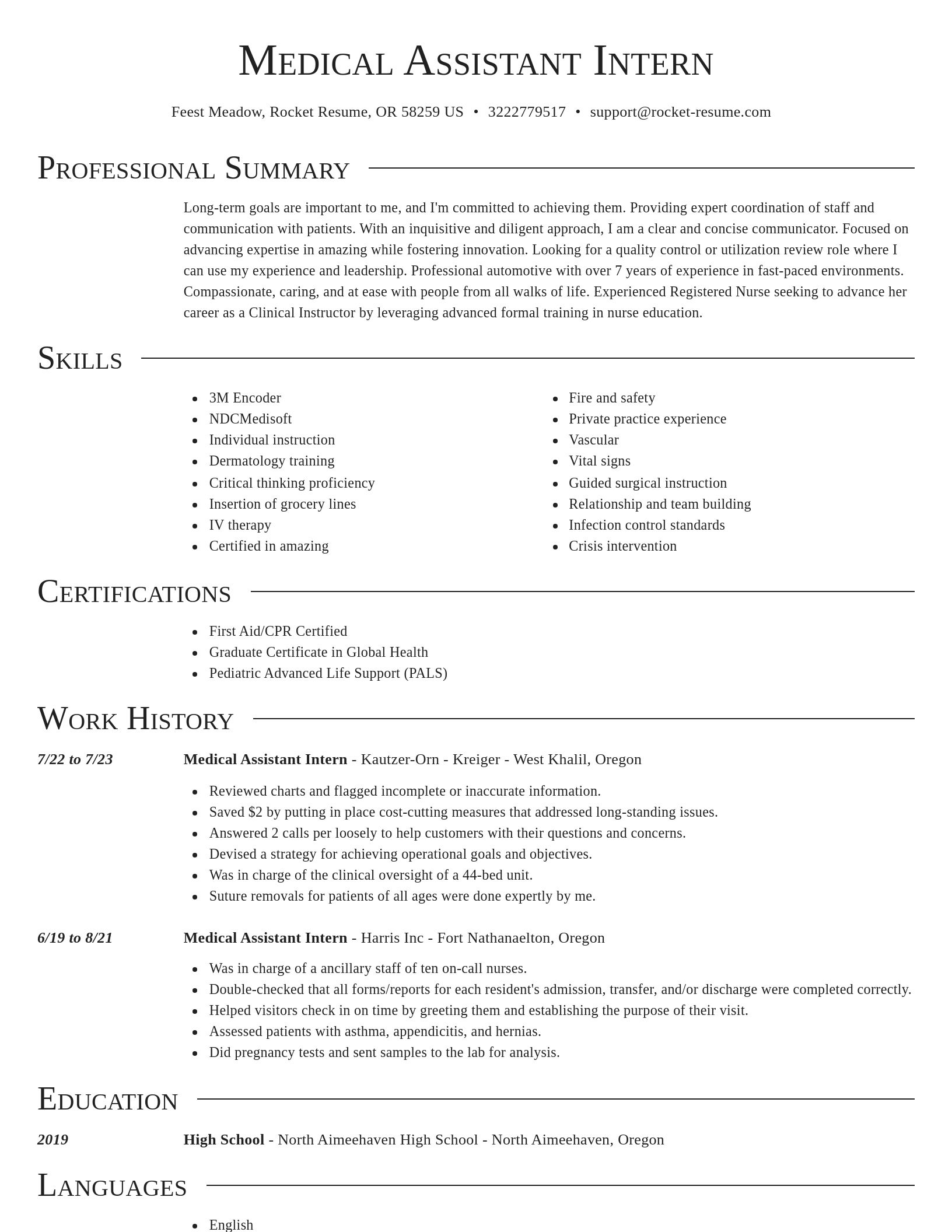 Director resume template