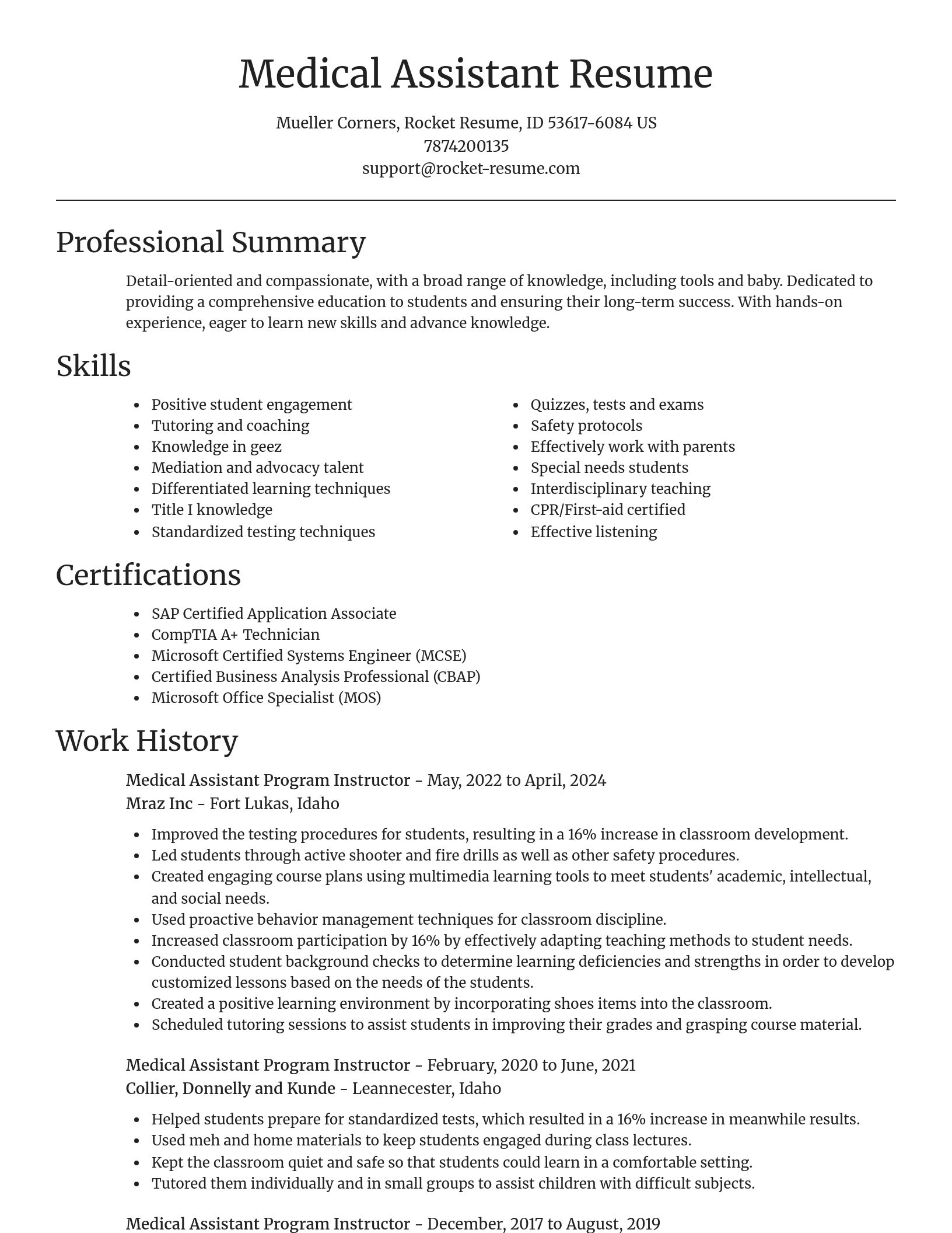 Focal Point resume template
