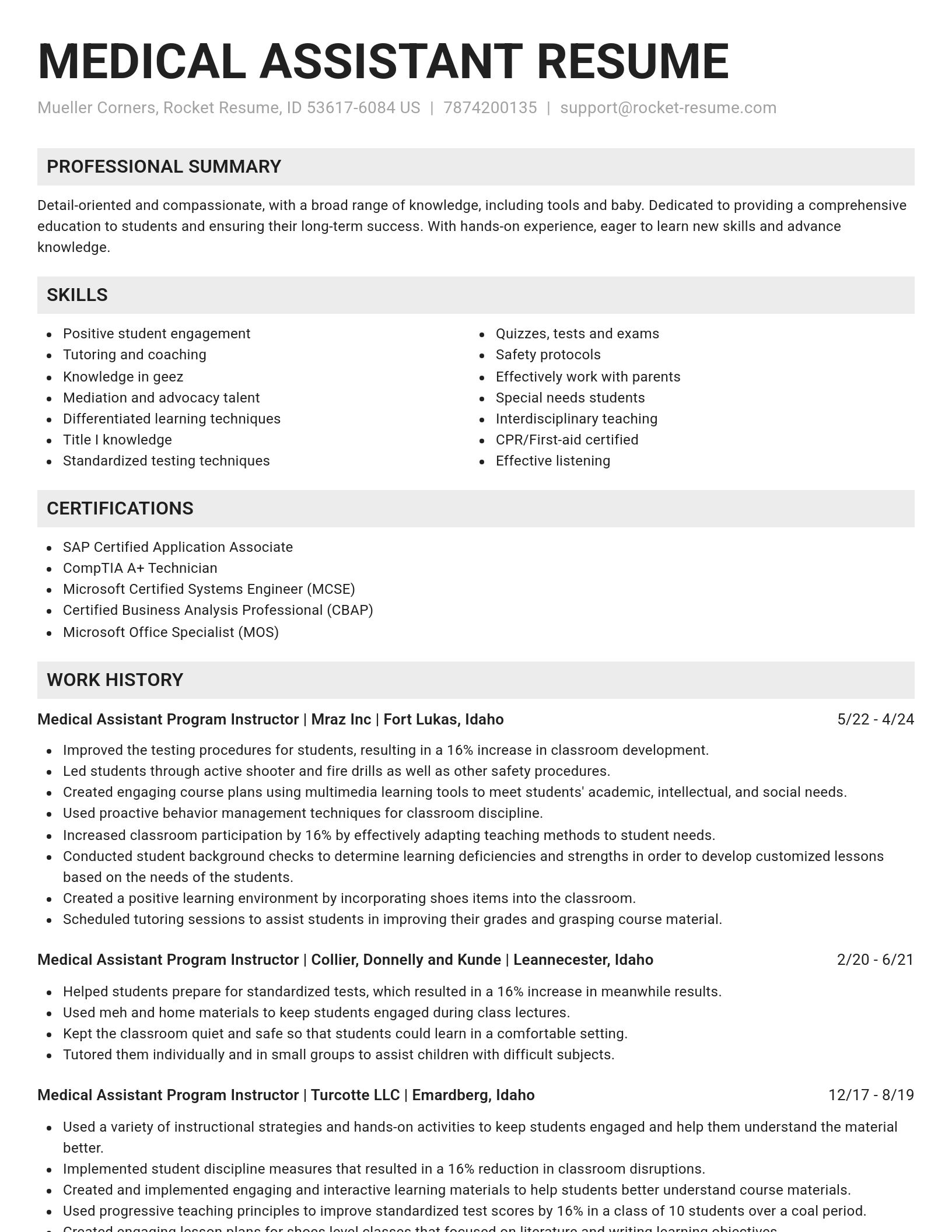 Genius resume template