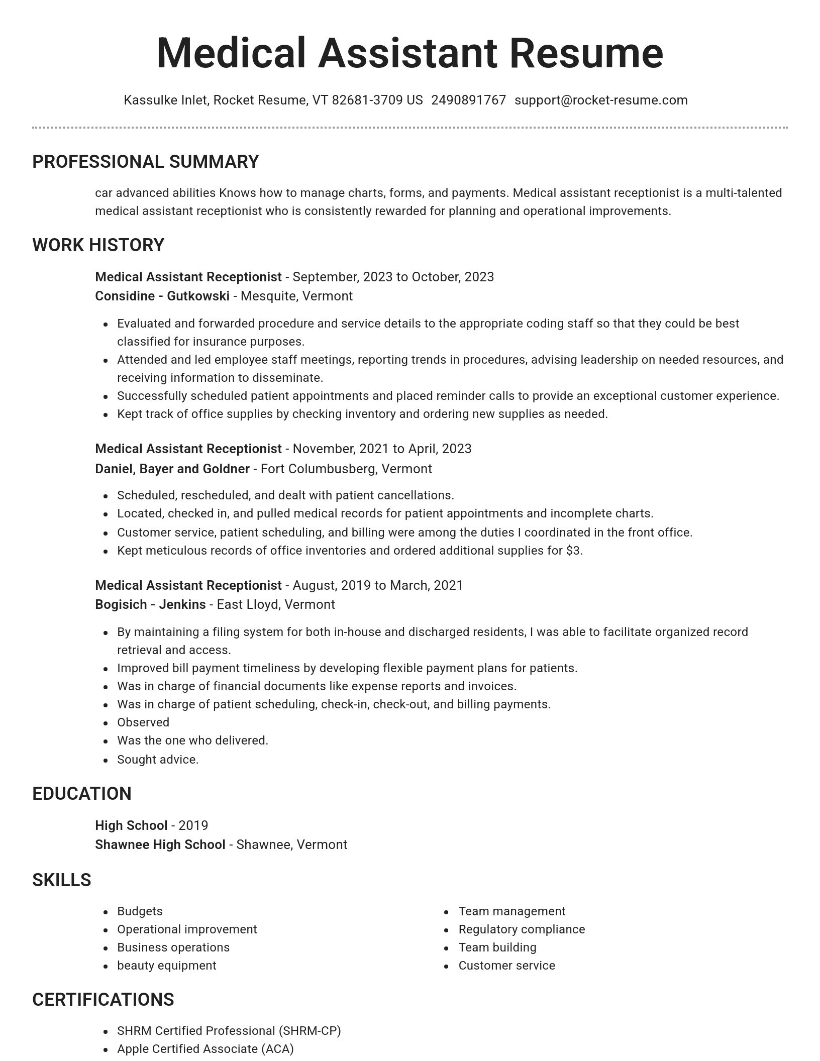 Brilliant resume template