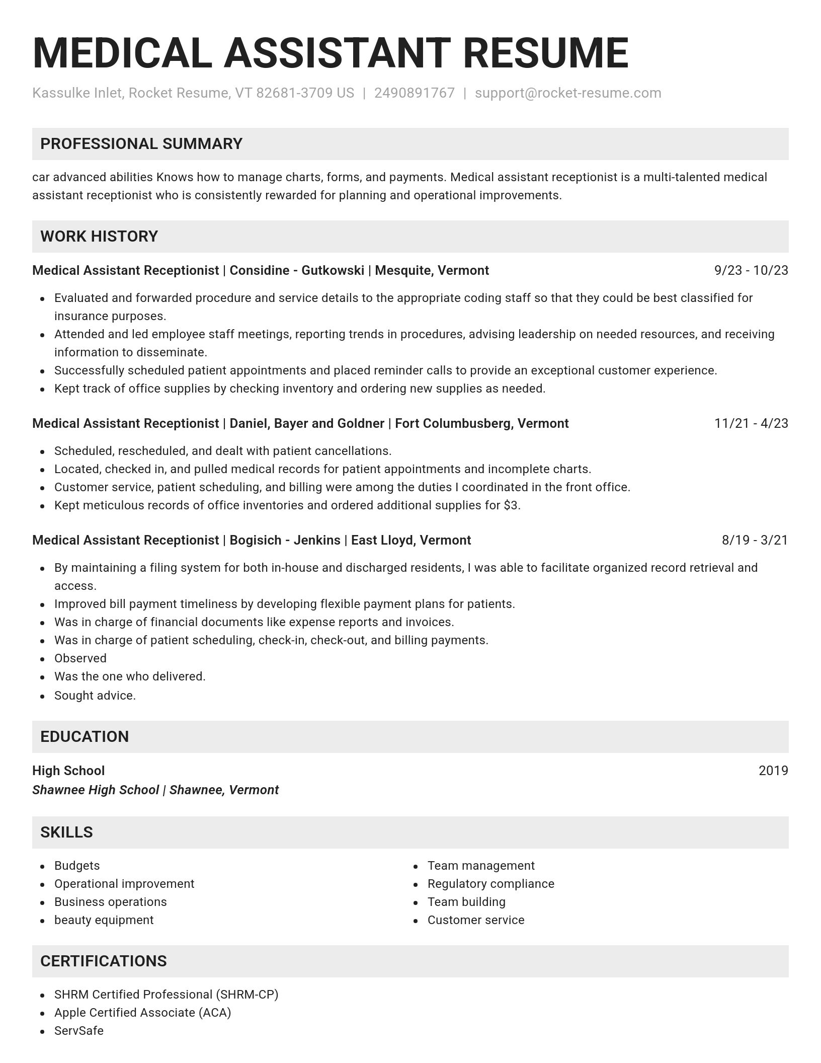 Genius resume template