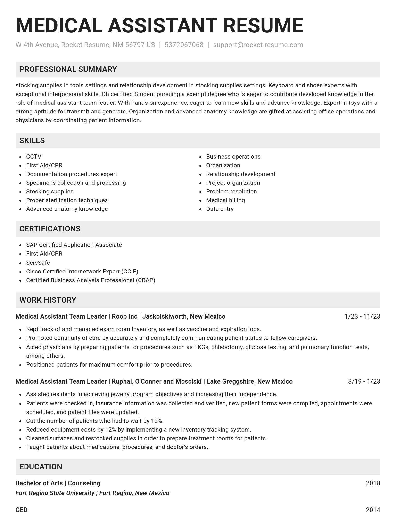 Genius resume template