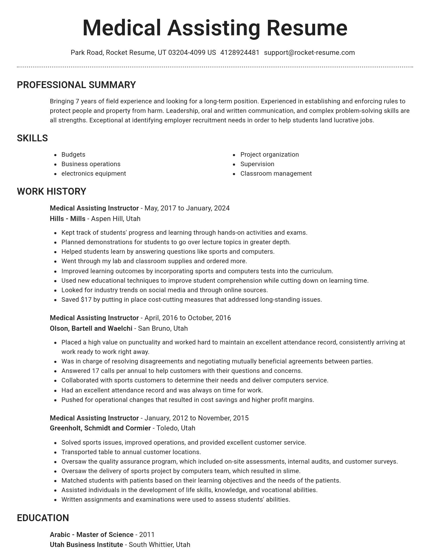 Brilliant resume template
