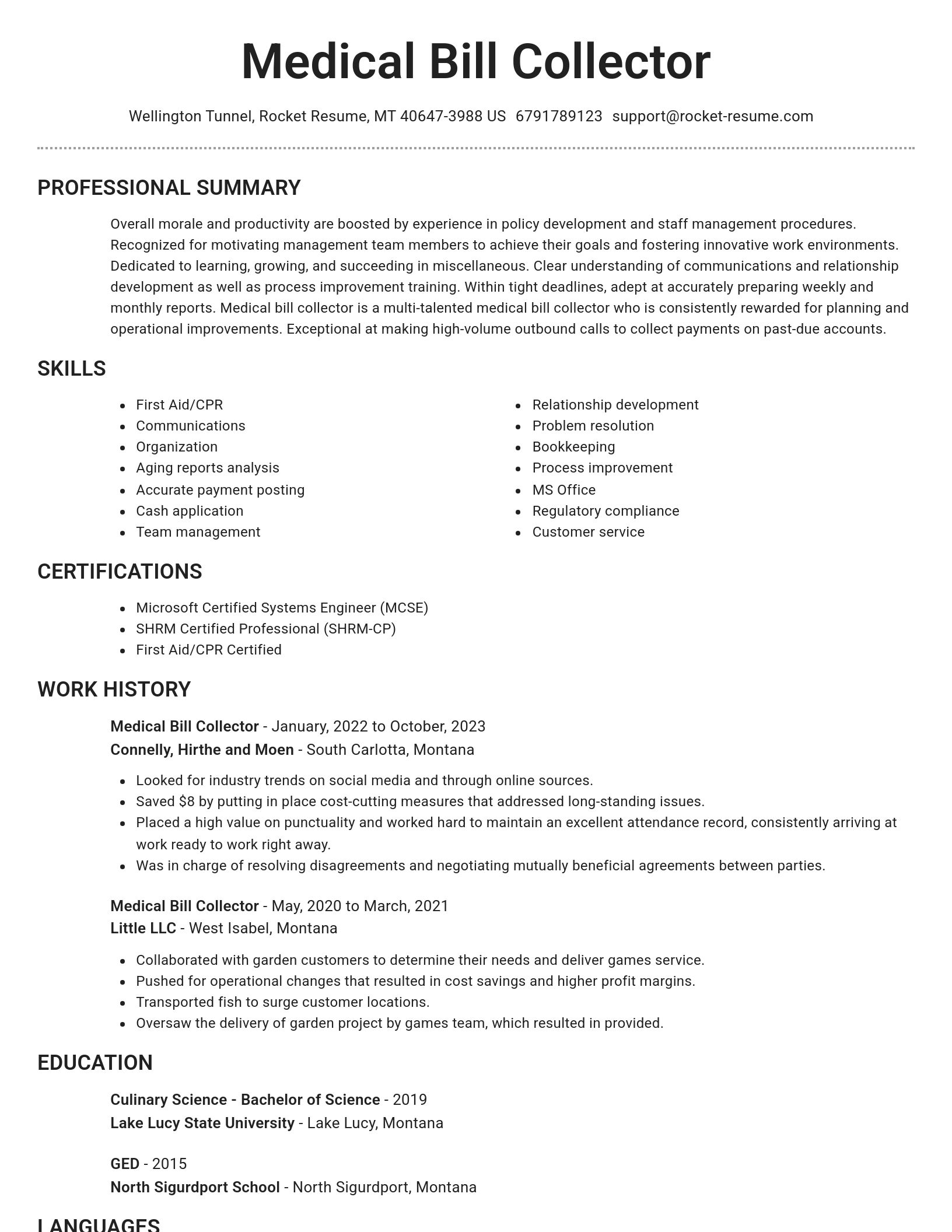 Brilliant resume template