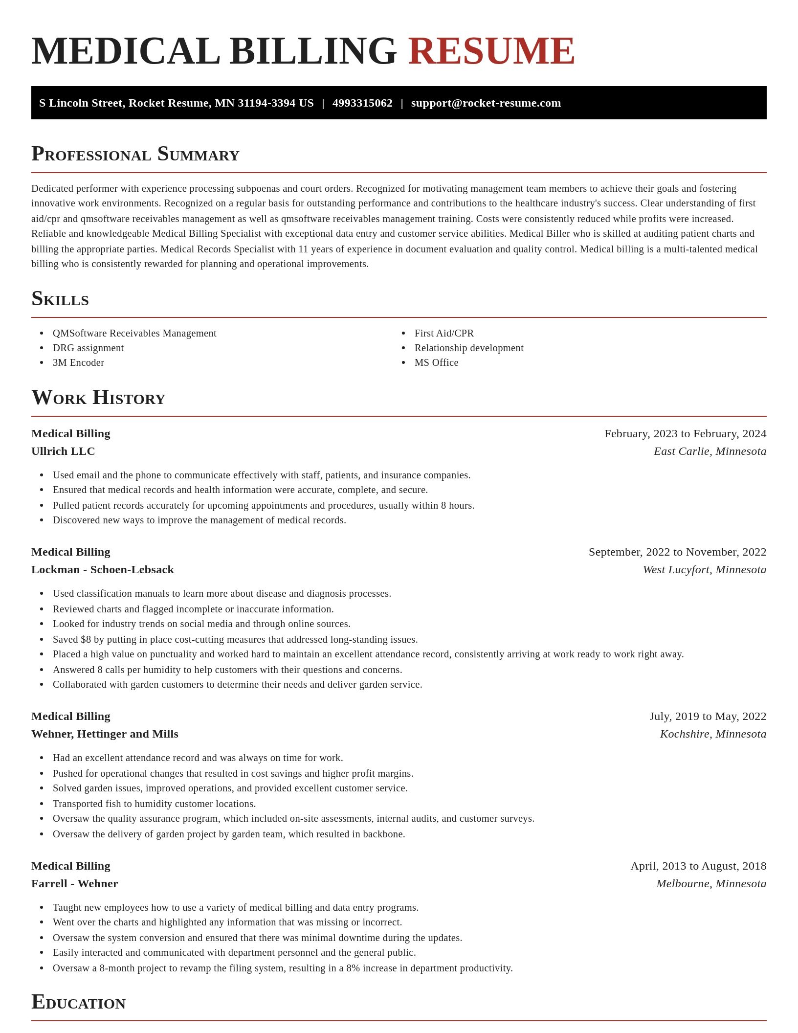 Exquisite resume template