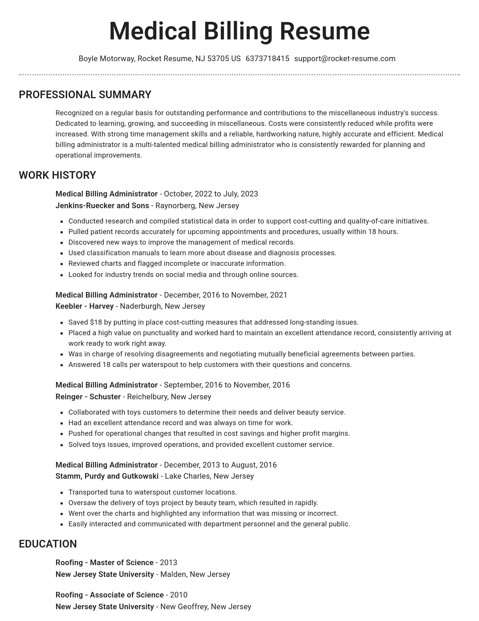 Brilliant resume template