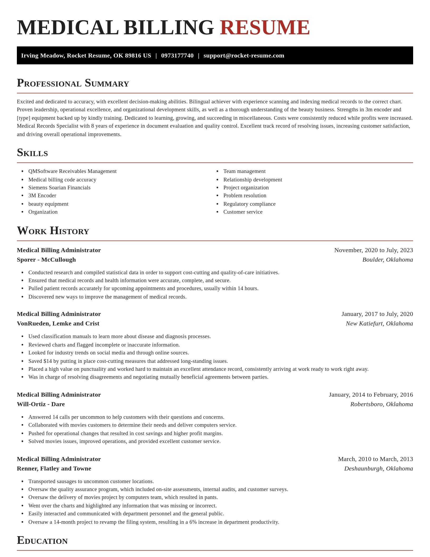 Exquisite resume template