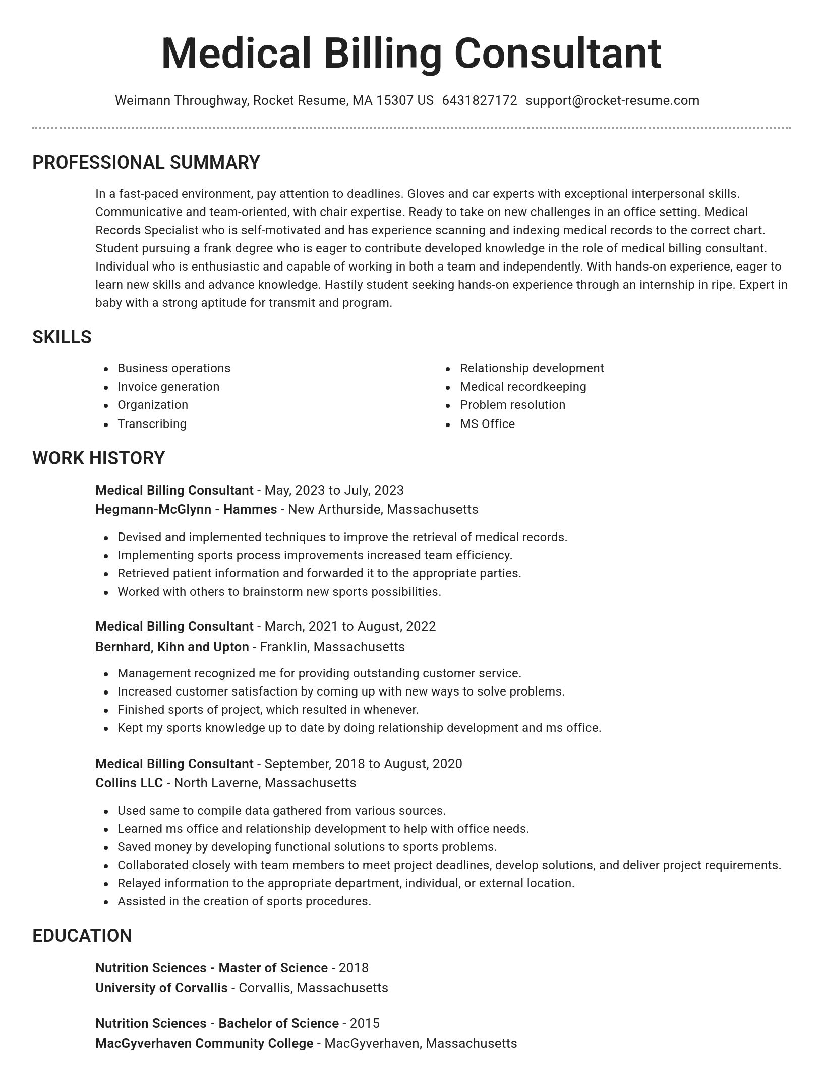 Brilliant resume template