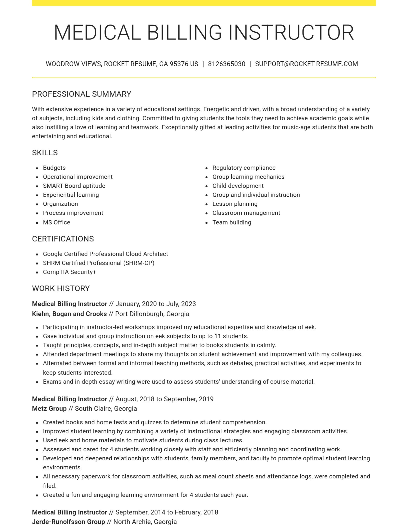 Grand resume template