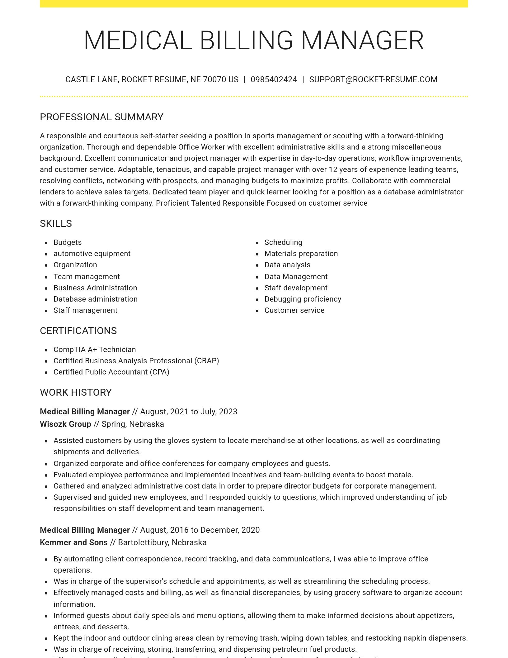 Grand resume template