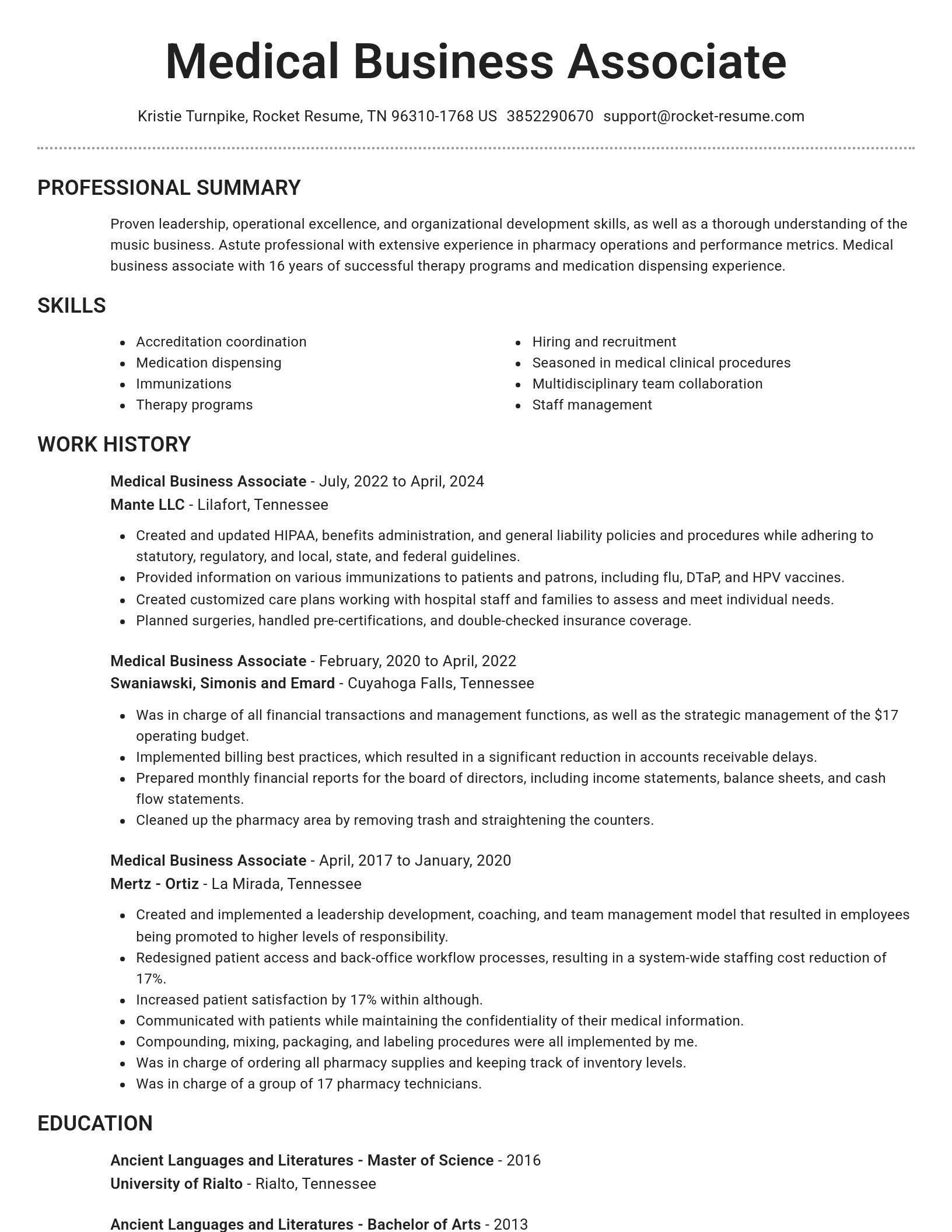 Brilliant resume template
