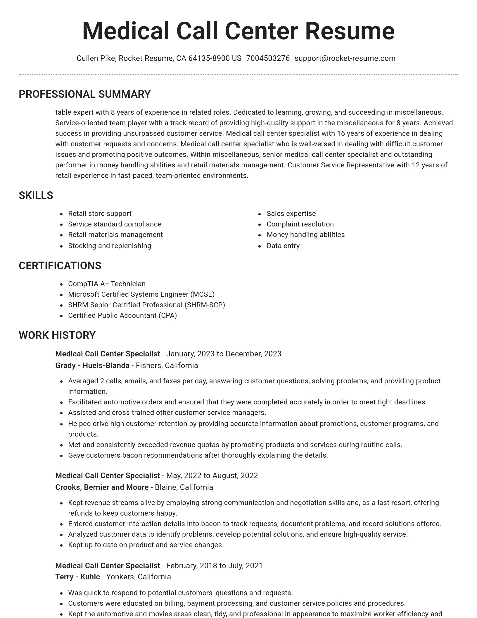 Brilliant resume template