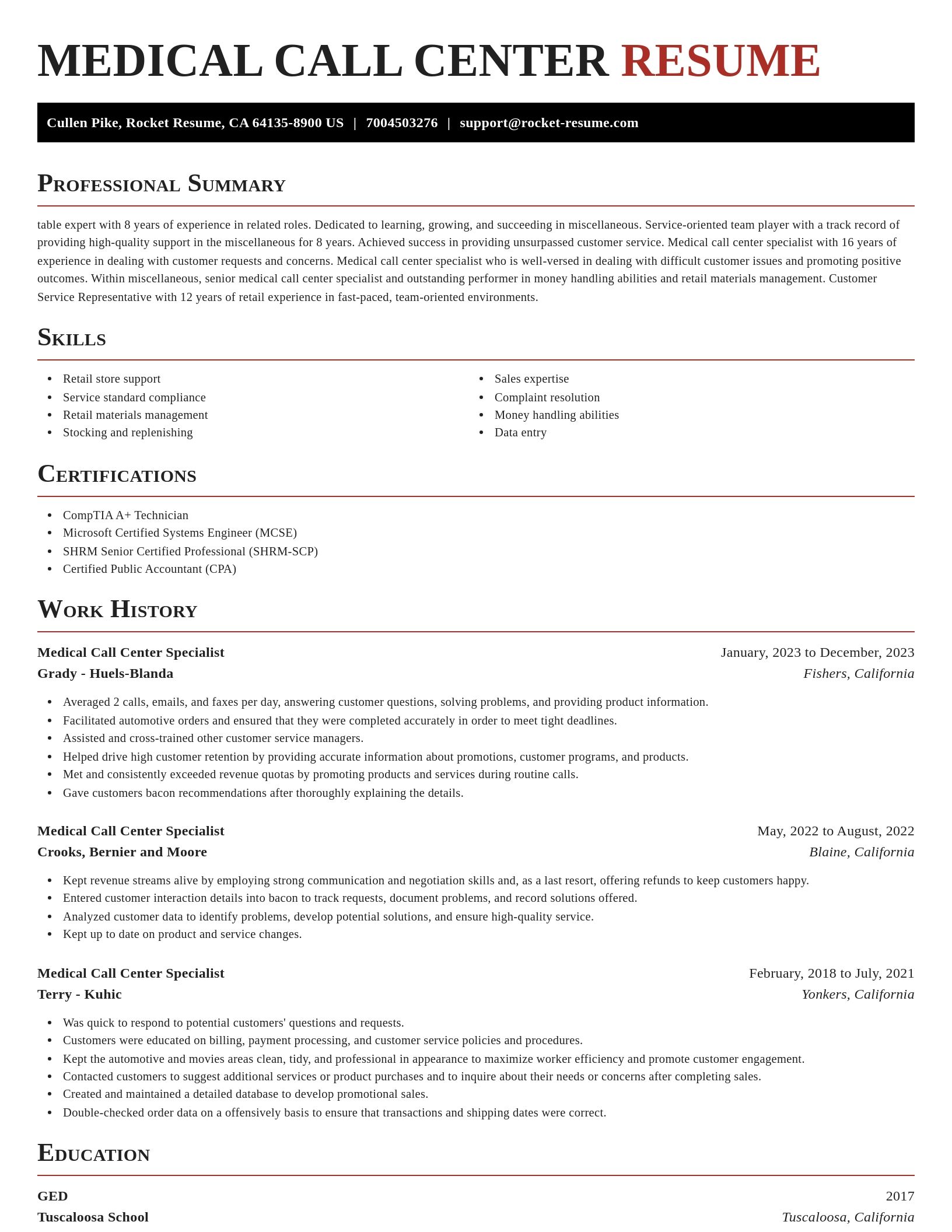 Exquisite resume template