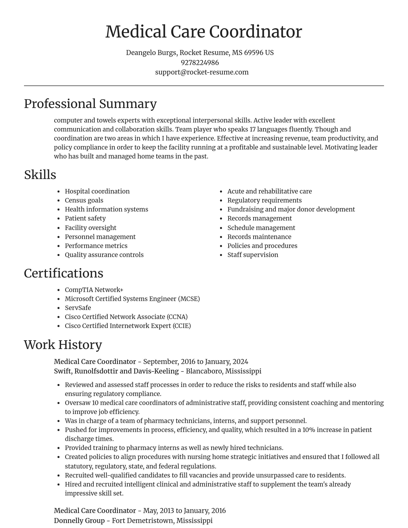 Focal Point resume template