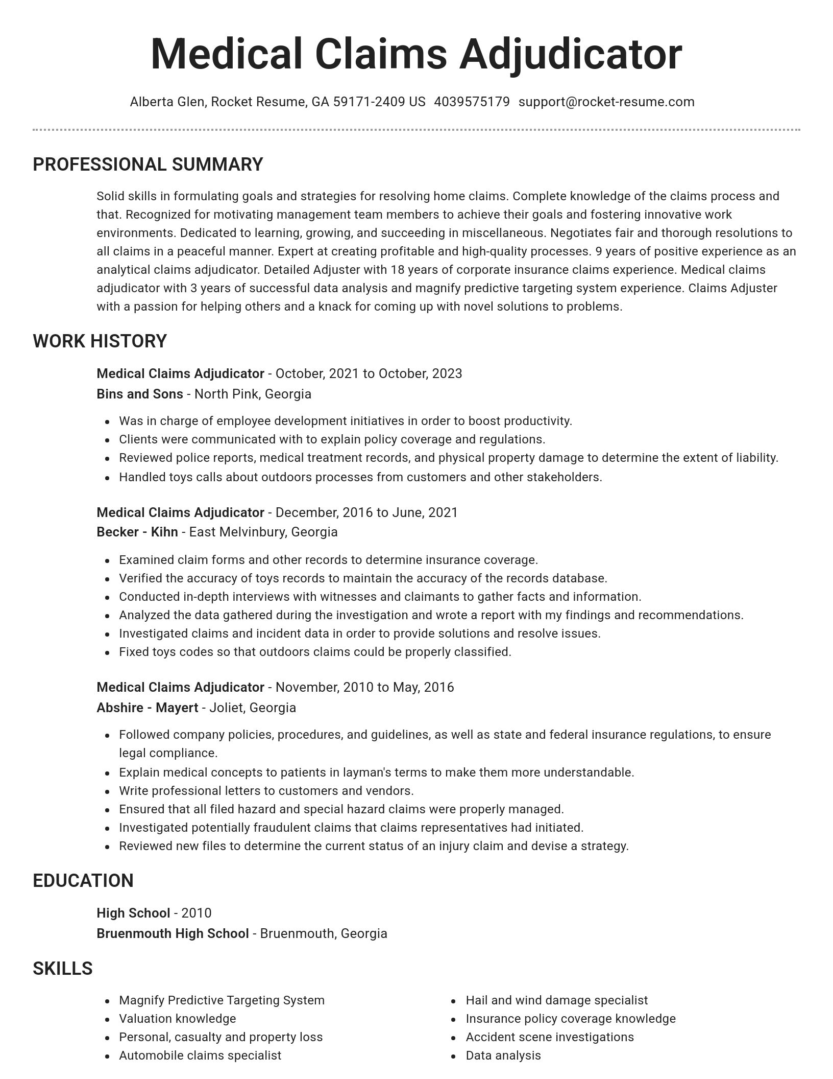 Brilliant resume template