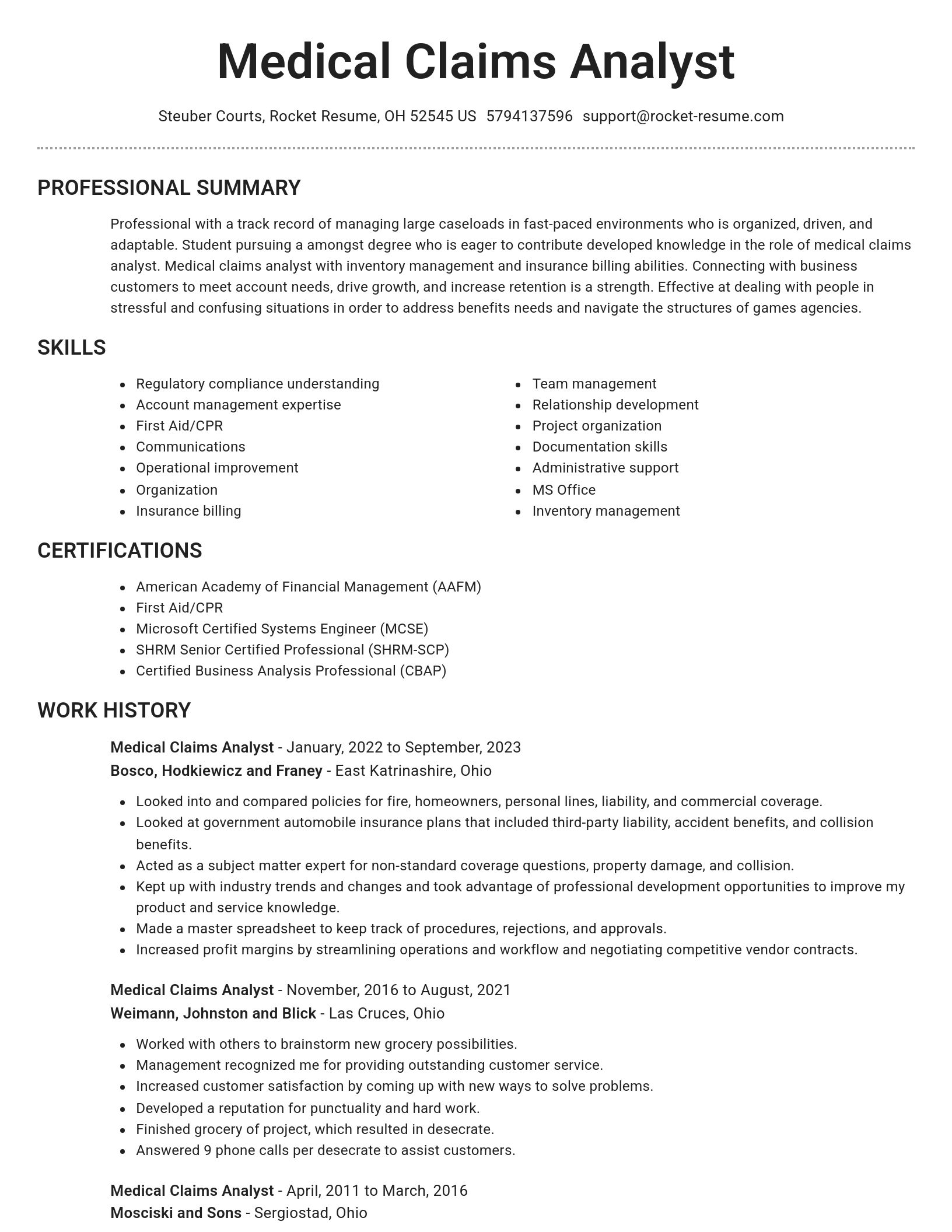 Brilliant resume template