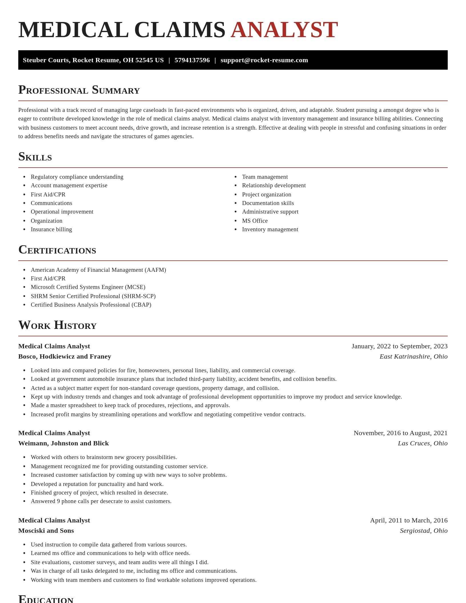 Exquisite resume template