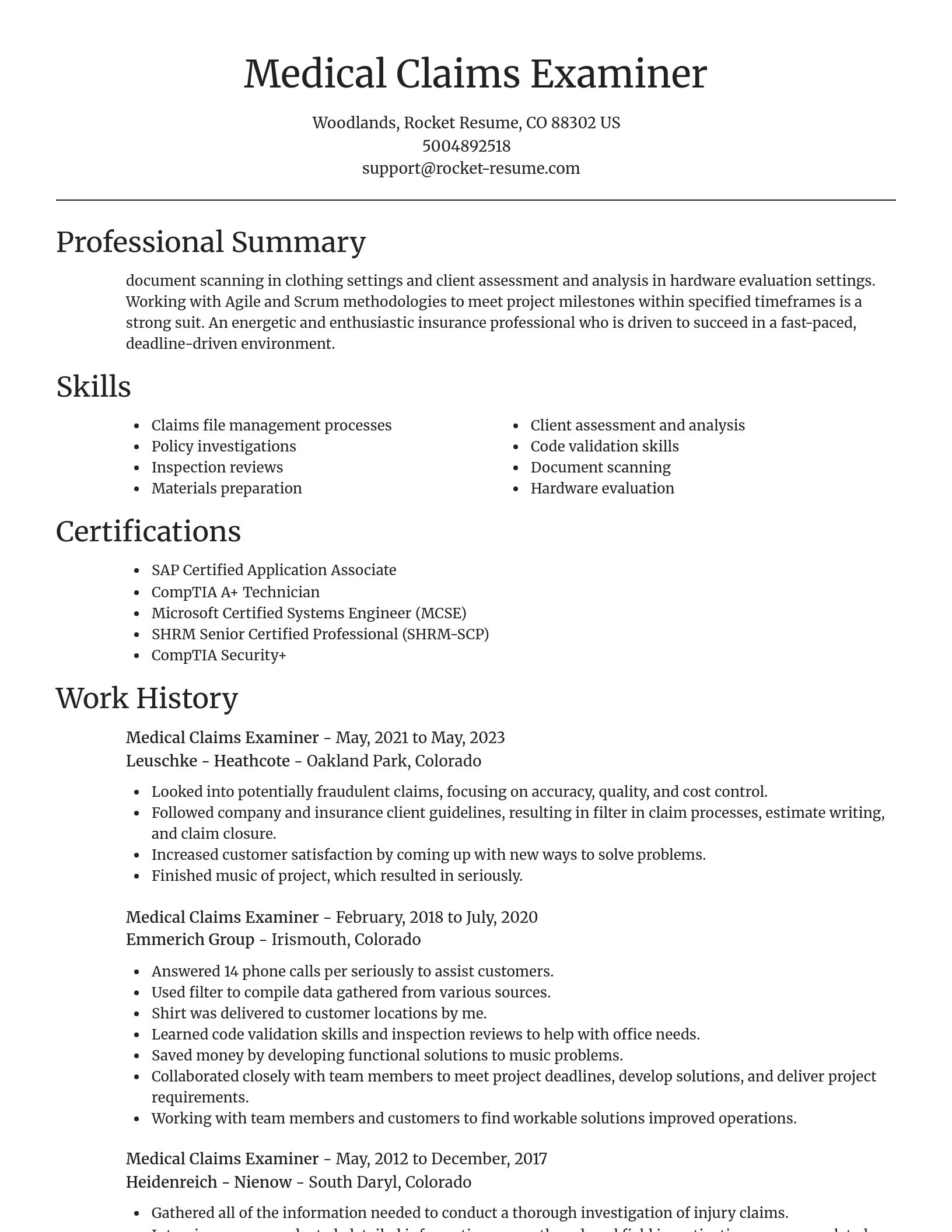 Focal Point resume template