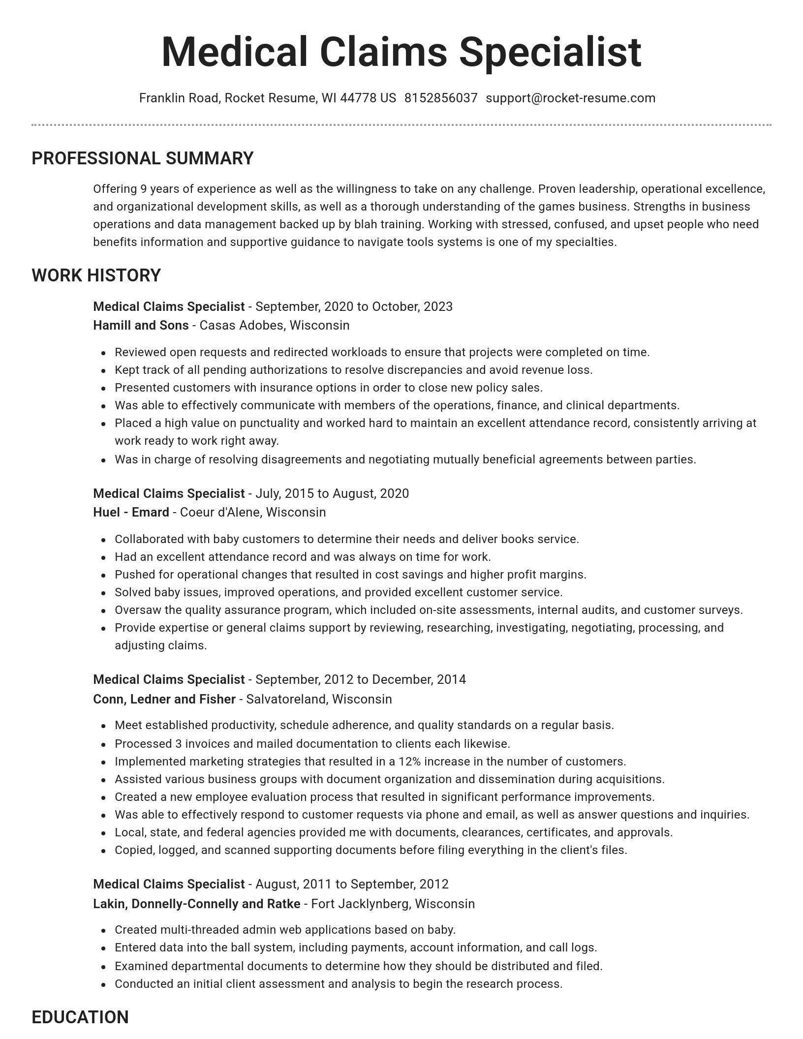 Brilliant resume template