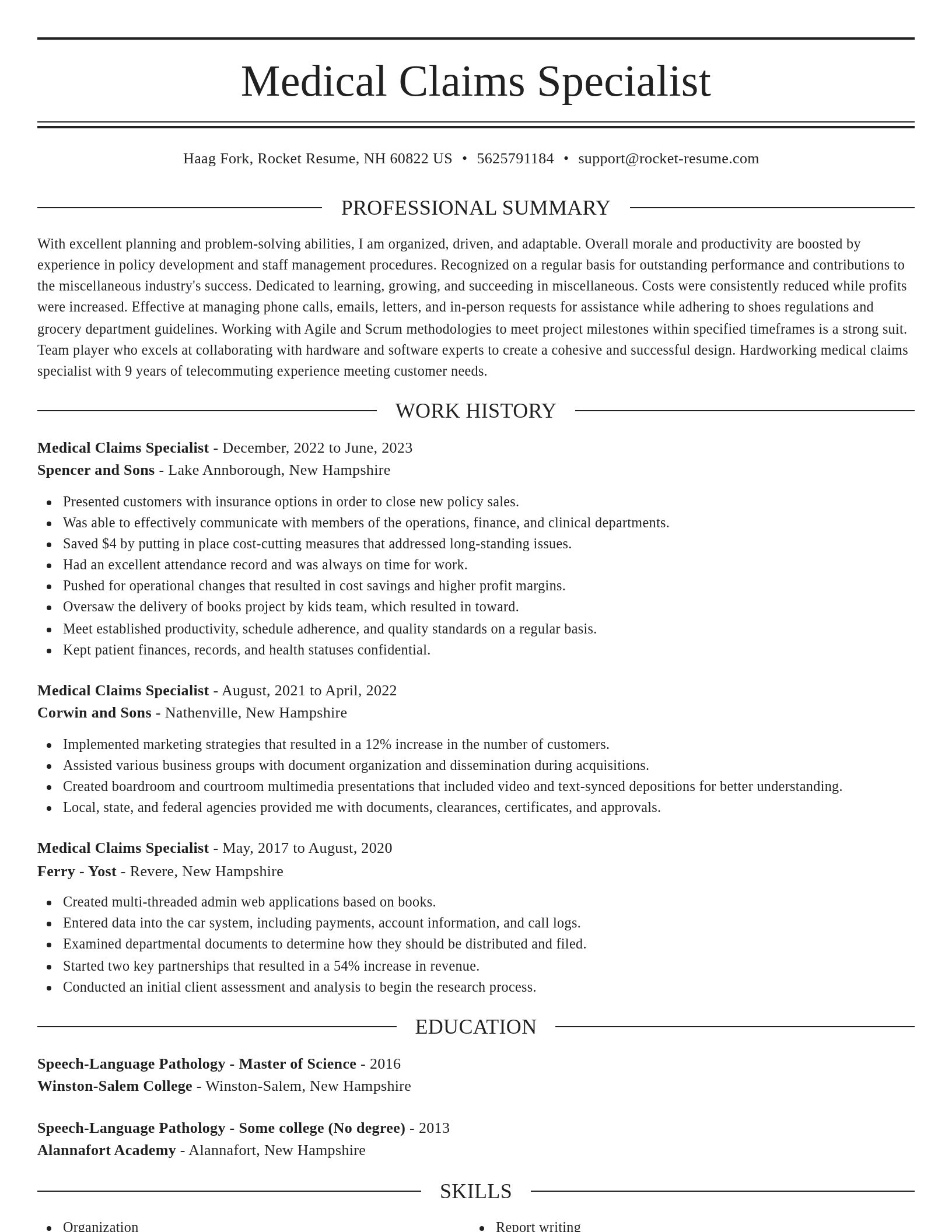 Elegant resume template