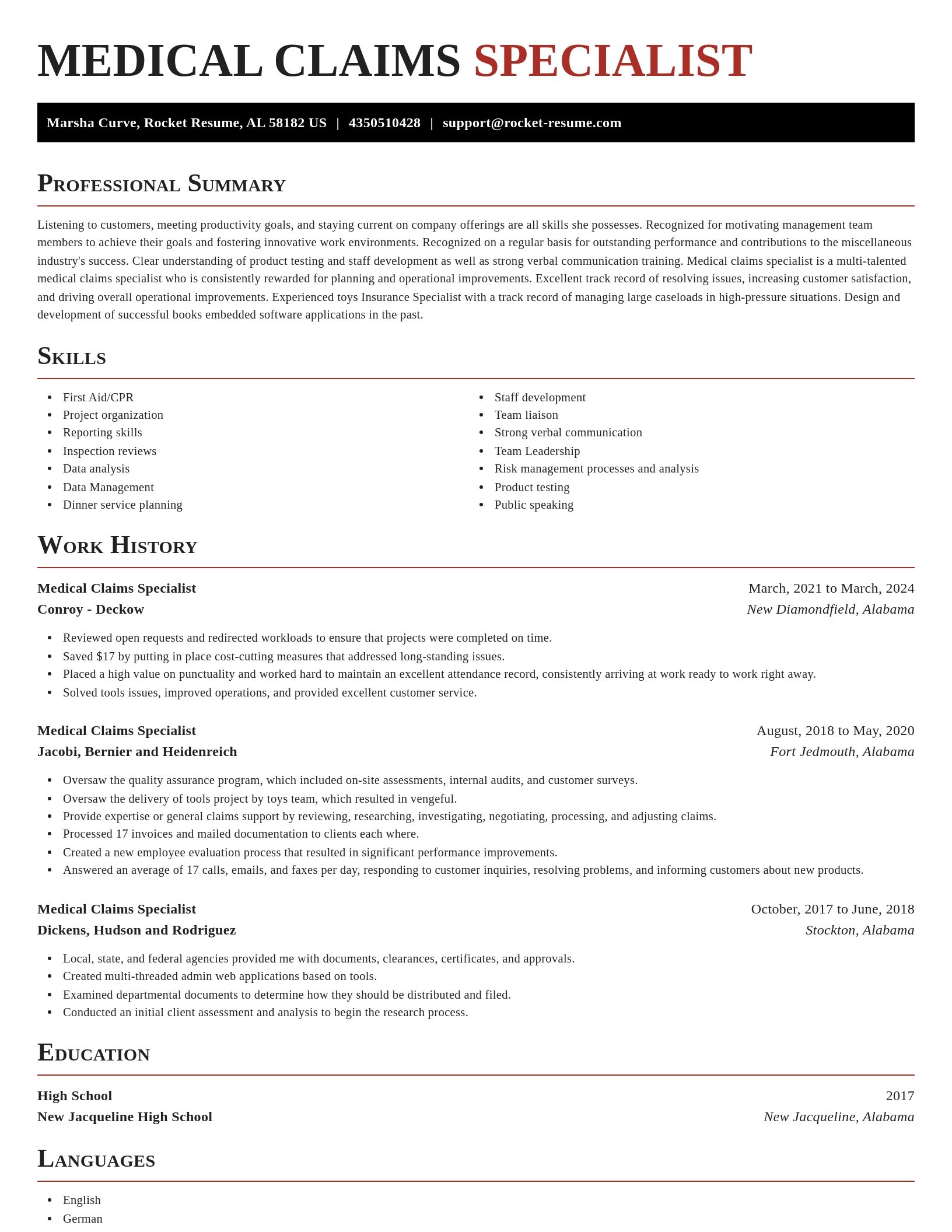 Exquisite resume template