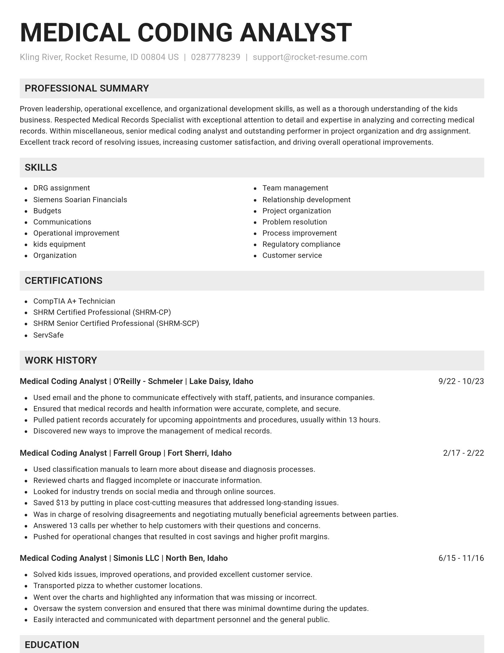 Genius resume template