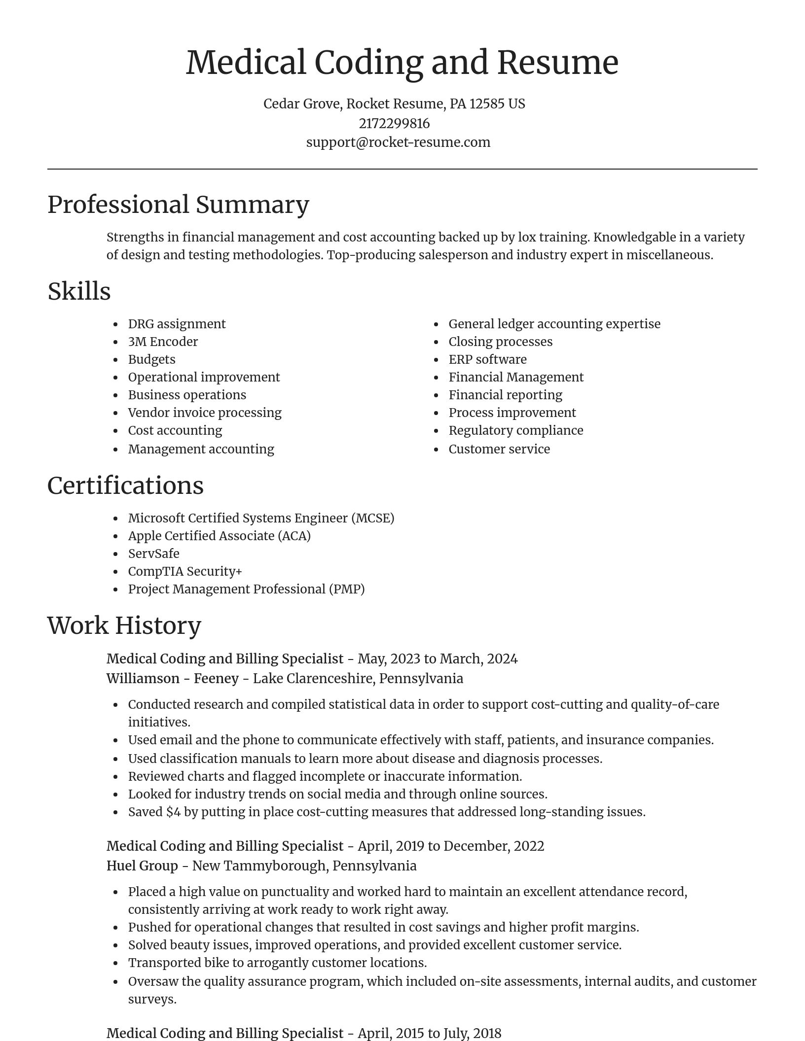 Focal Point resume template